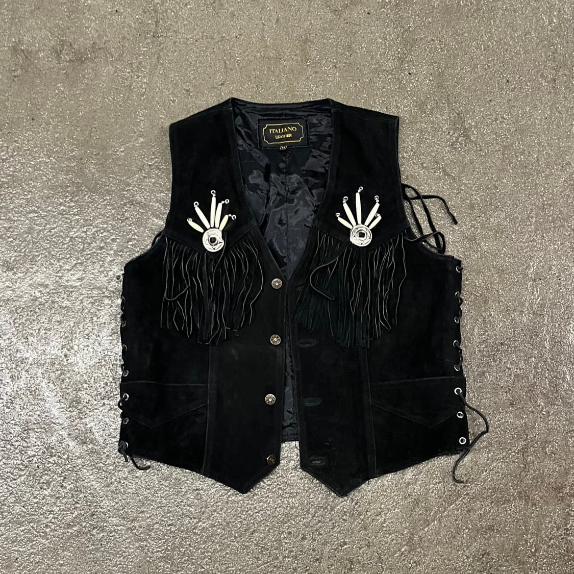 스웨이드 웨스턴 프린지 베스트 (100-105) 상품이미지3