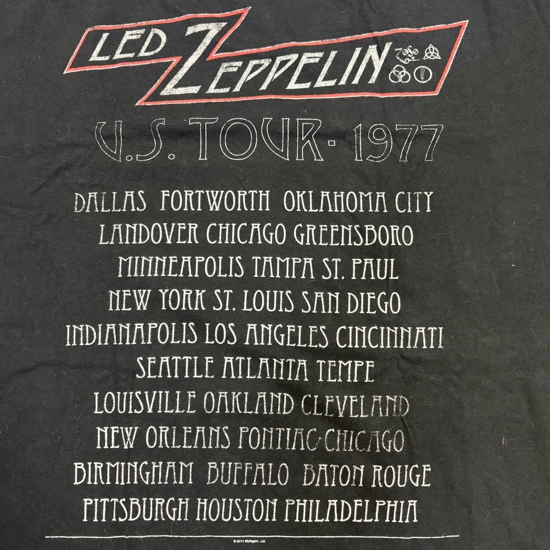 Led Zeppelin 77 tour tee Bootleg 2011 상품이미지4