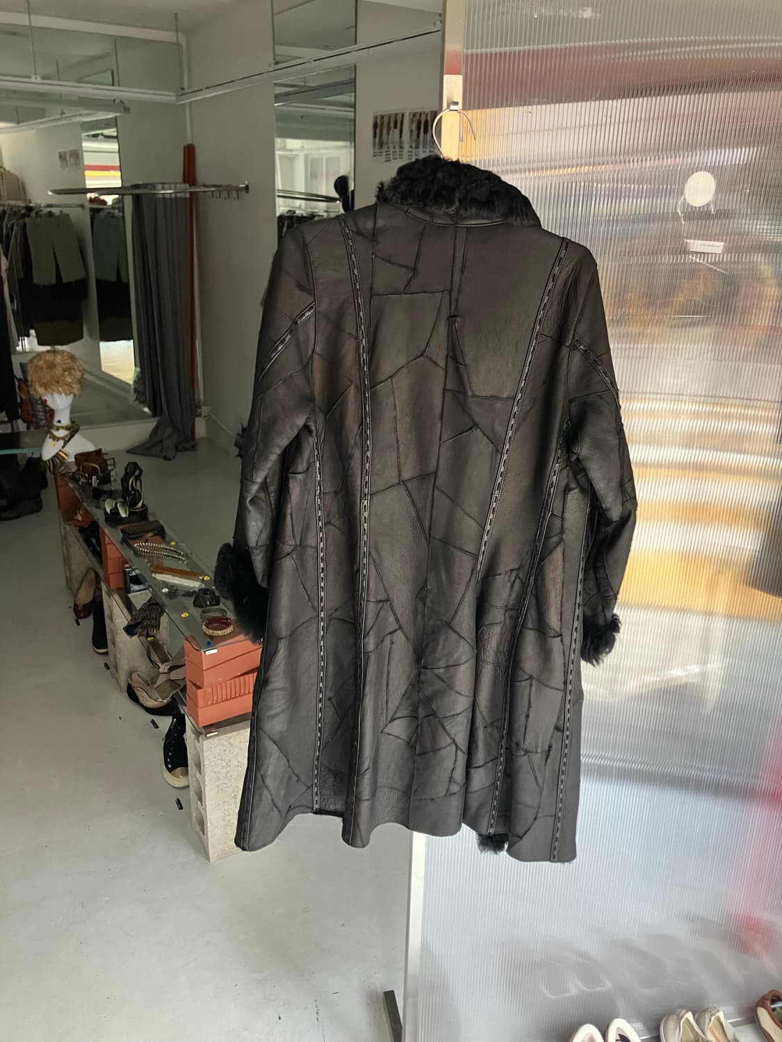 롱 레더 무스탕코트 상품이미지5