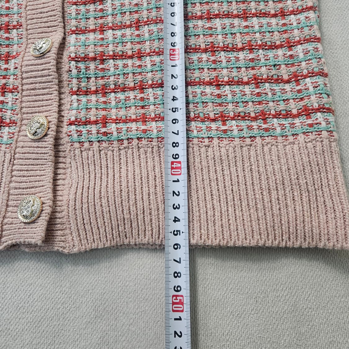 실측확인 빈티지 여성 트위드 가디건 0325Y 상품이미지5