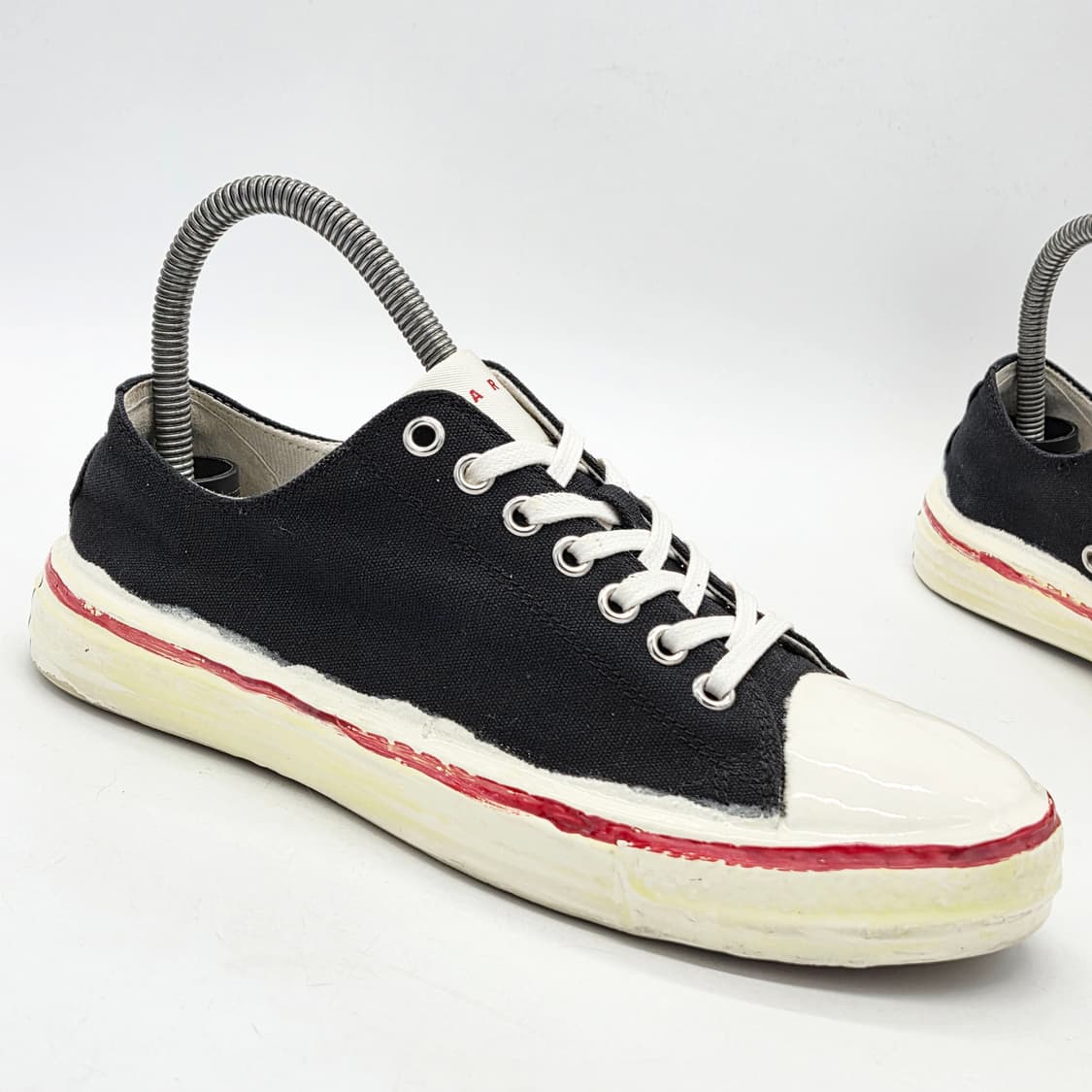  마르니 우먼스 GOOEY 로고 캔버스 스니커즈 블랙 (38)  상품이미지5