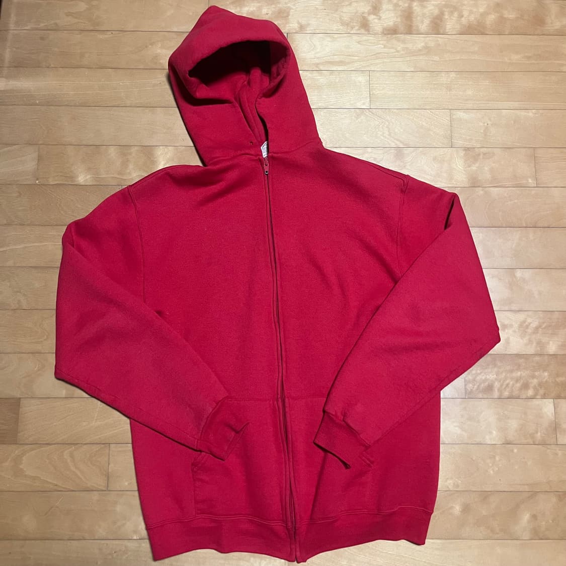 L) 70s 러셀 후드집업 레드 상품이미지1