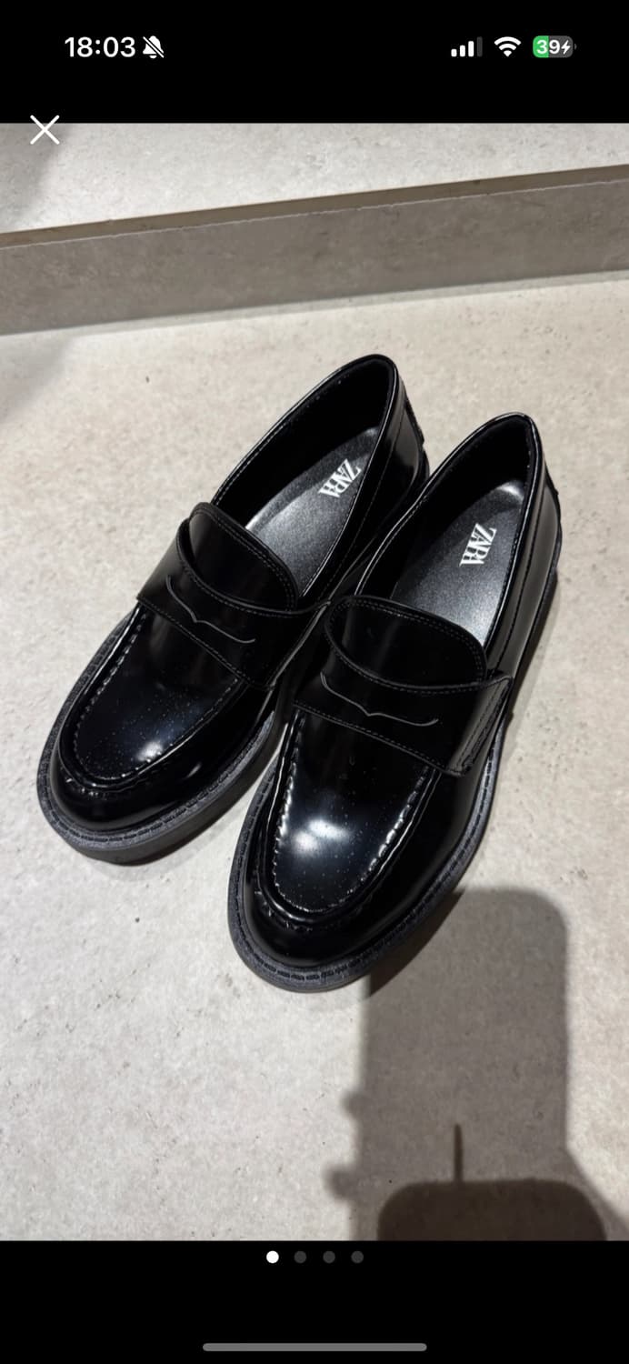 자라 ZARA 블랙 로퍼 230 상품이미지1