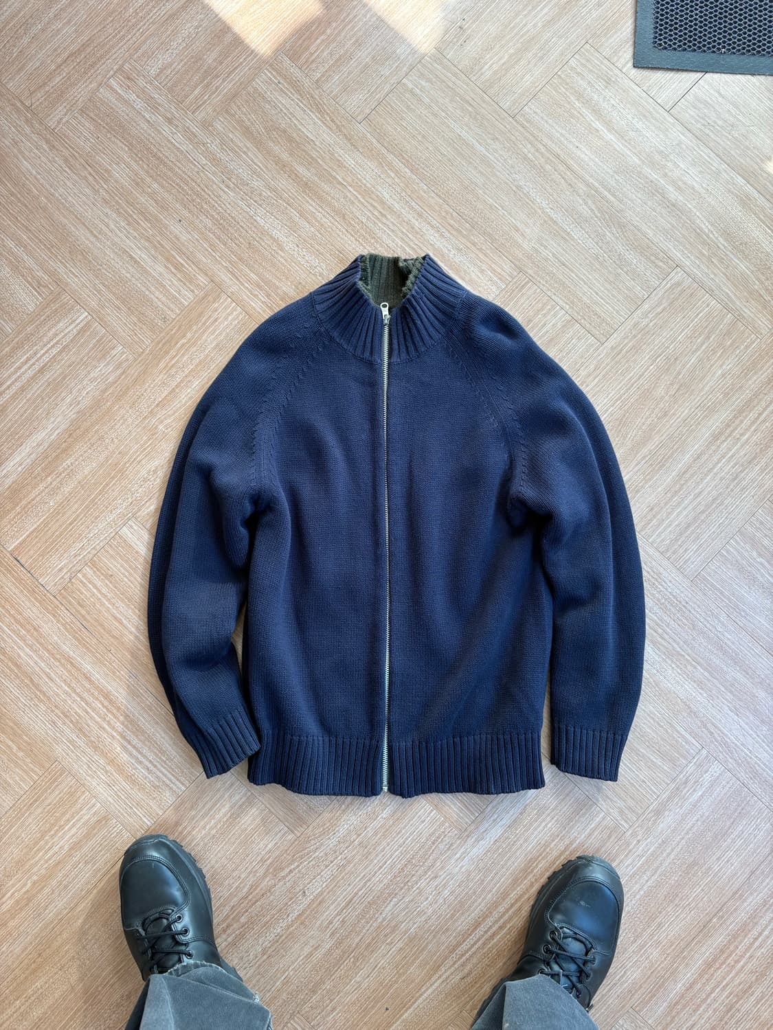 유나이티드애로우즈 블루라벨 리버시블 니트집업 상품이미지6