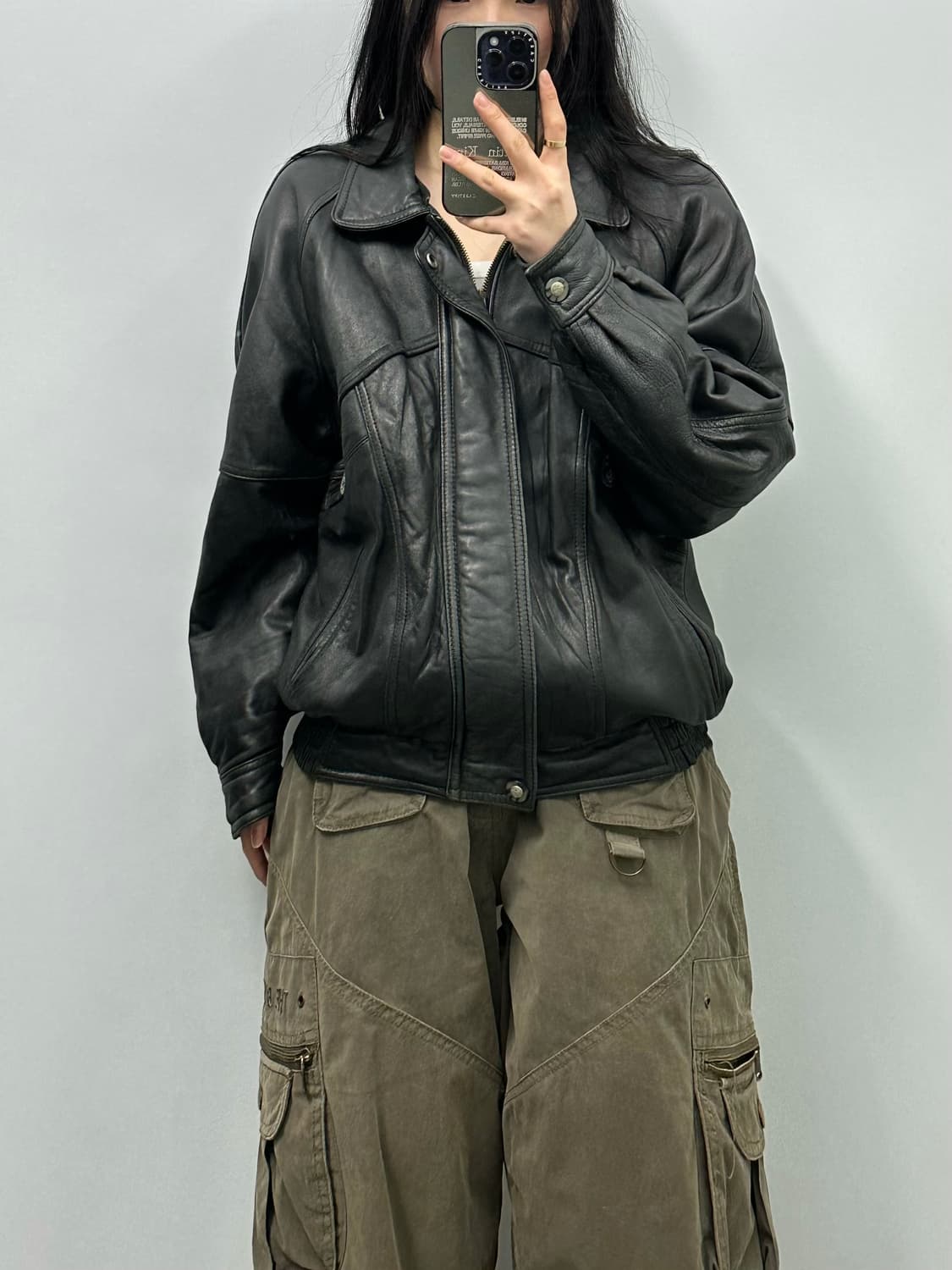 Vintage 빈티지 a-2 레더 봄버 자켓 상품이미지1