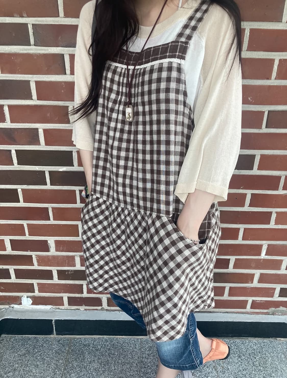 브라운 코지 모리걸 빈티지 코디세트 3pcs 상품이미지7
