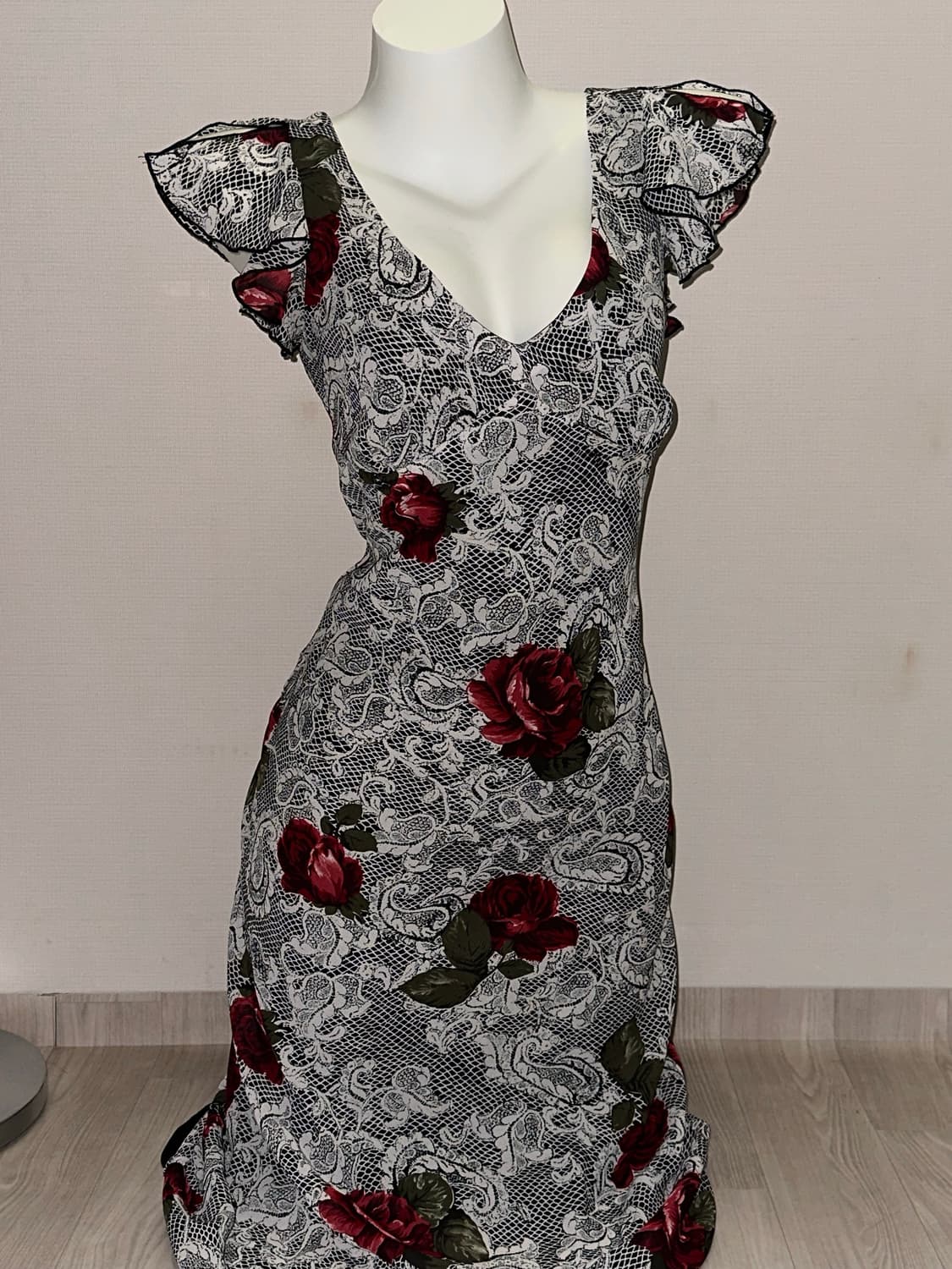 빈티지 고스 로즈 롱 원피스  상품이미지4