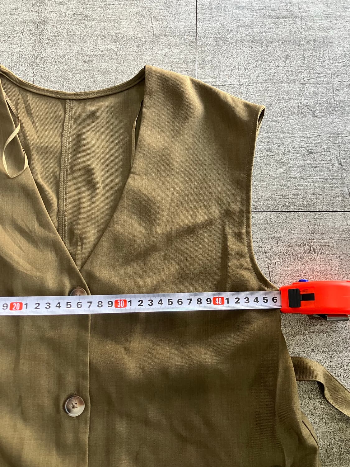 일본빈티지 Gu 하구미모리걸 너드남시골남 투포켓 베스트조끼 카키브라운 상품이미지2