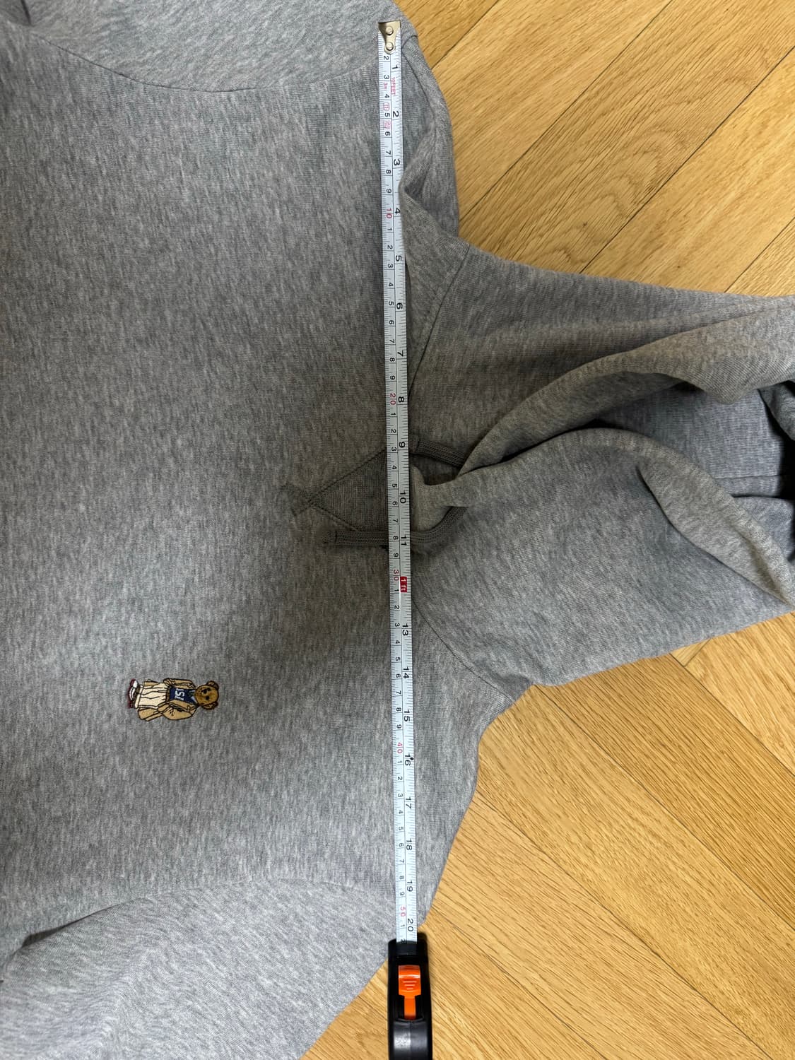 폴로 그레이 기모 후드 L 상품이미지1