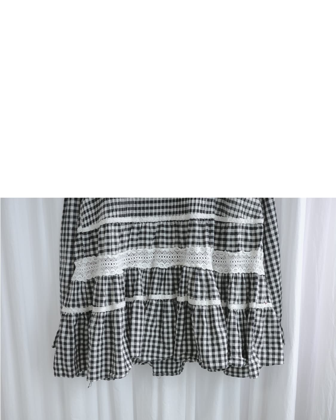 Check frill blouse   상품이미지4