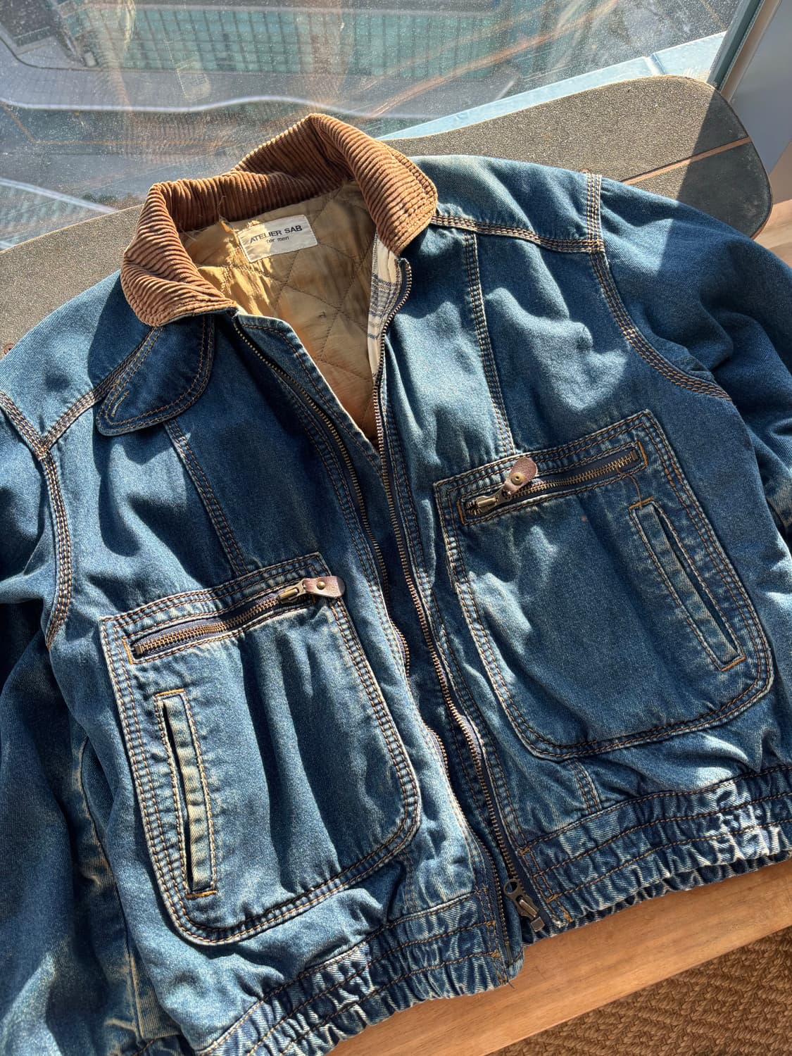 90s 데님 봄버 자켓 L 상품이미지1