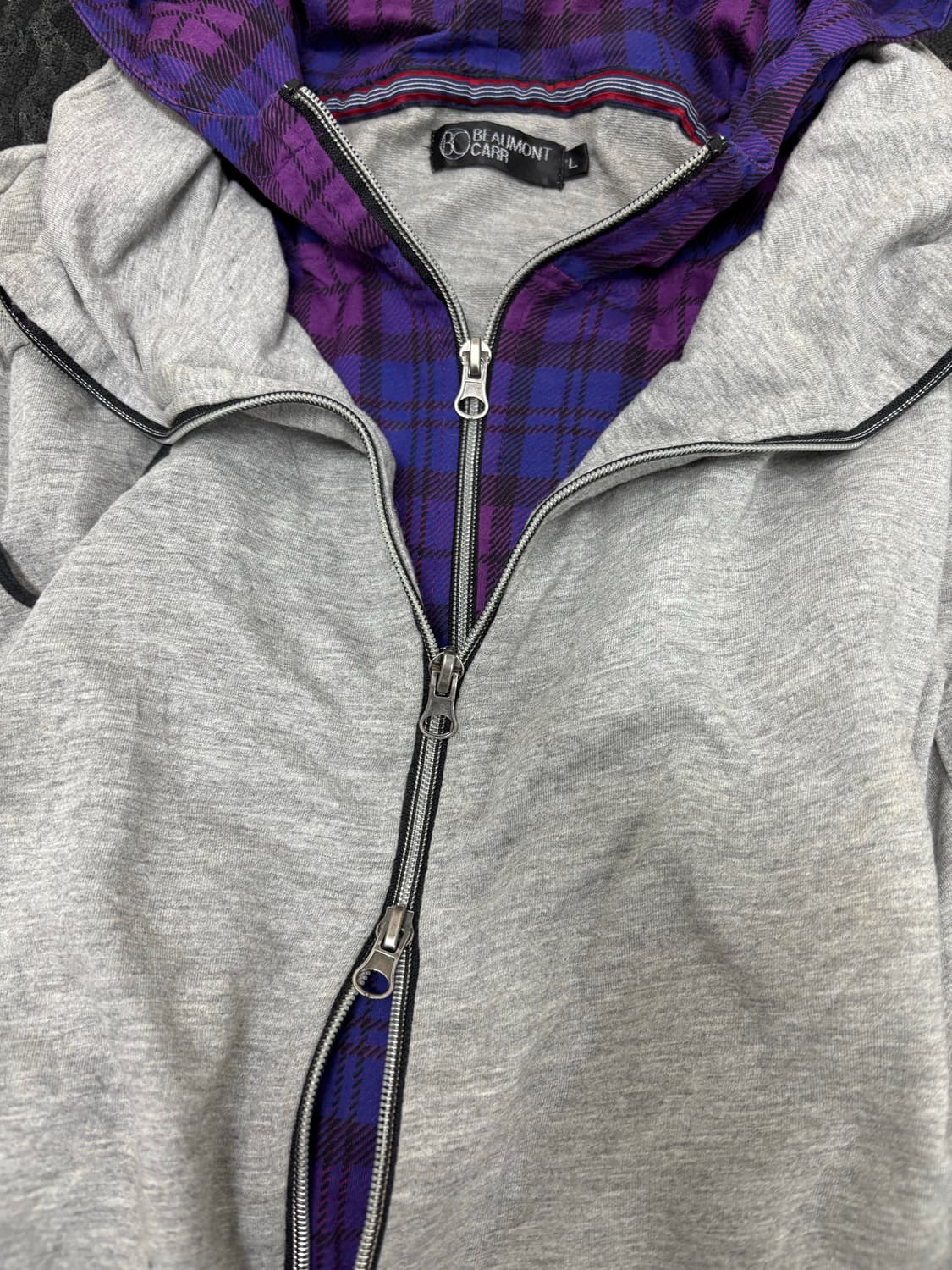 “Beaumont Carr” Y2K Purple Check Layered 상품이미지3