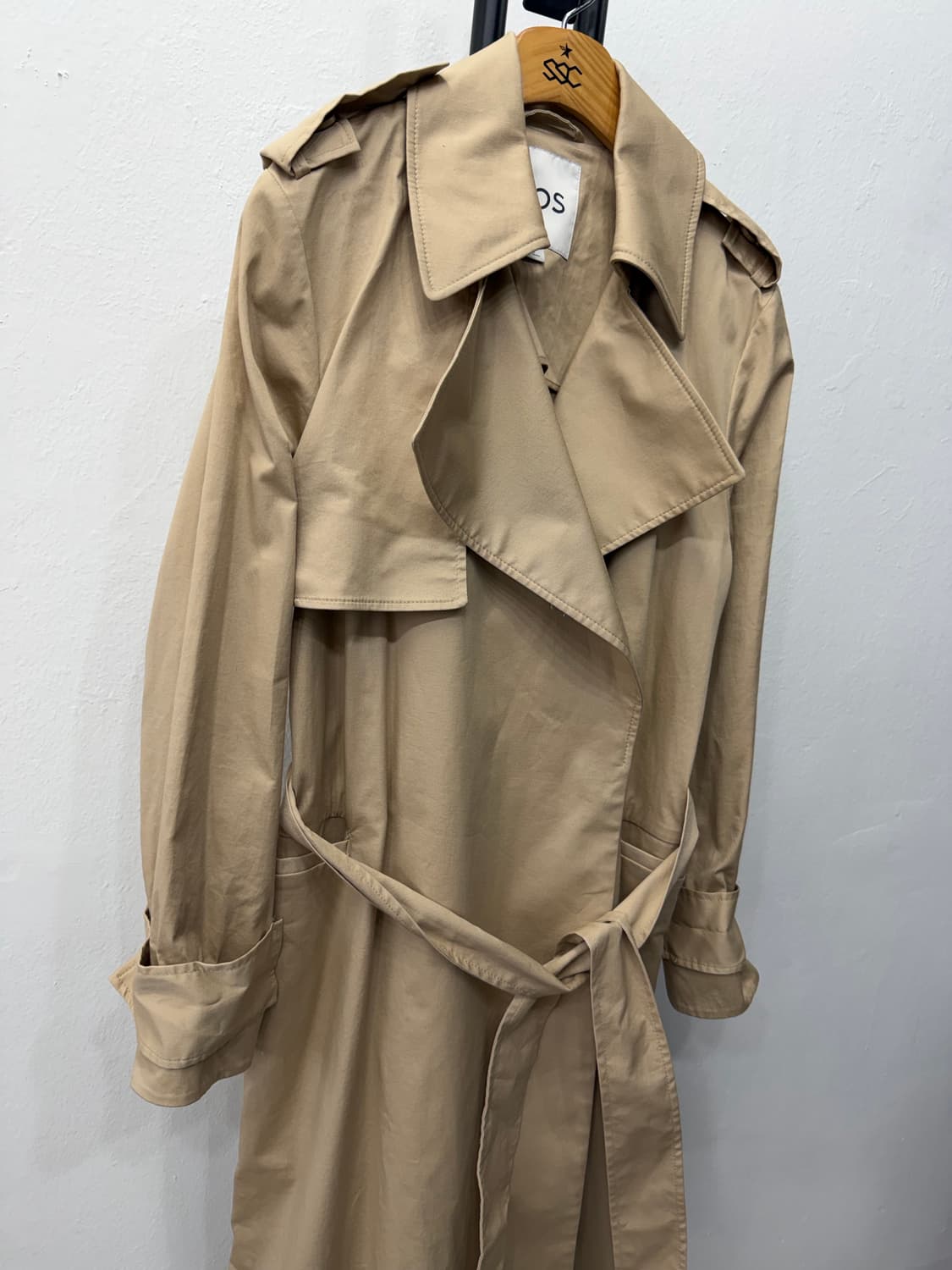 정품) COS 코스 신형 베이지 루즈핏 트렌치 코트 34 상품이미지2