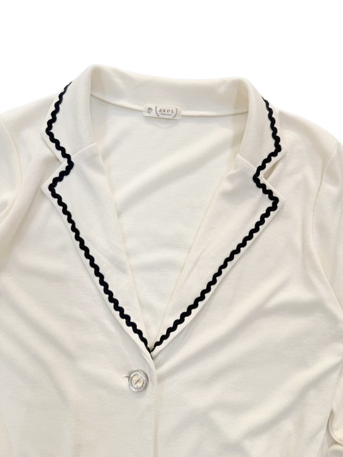 빈티지 Axes Femme 아이보리 레이스 가디건 상품이미지3