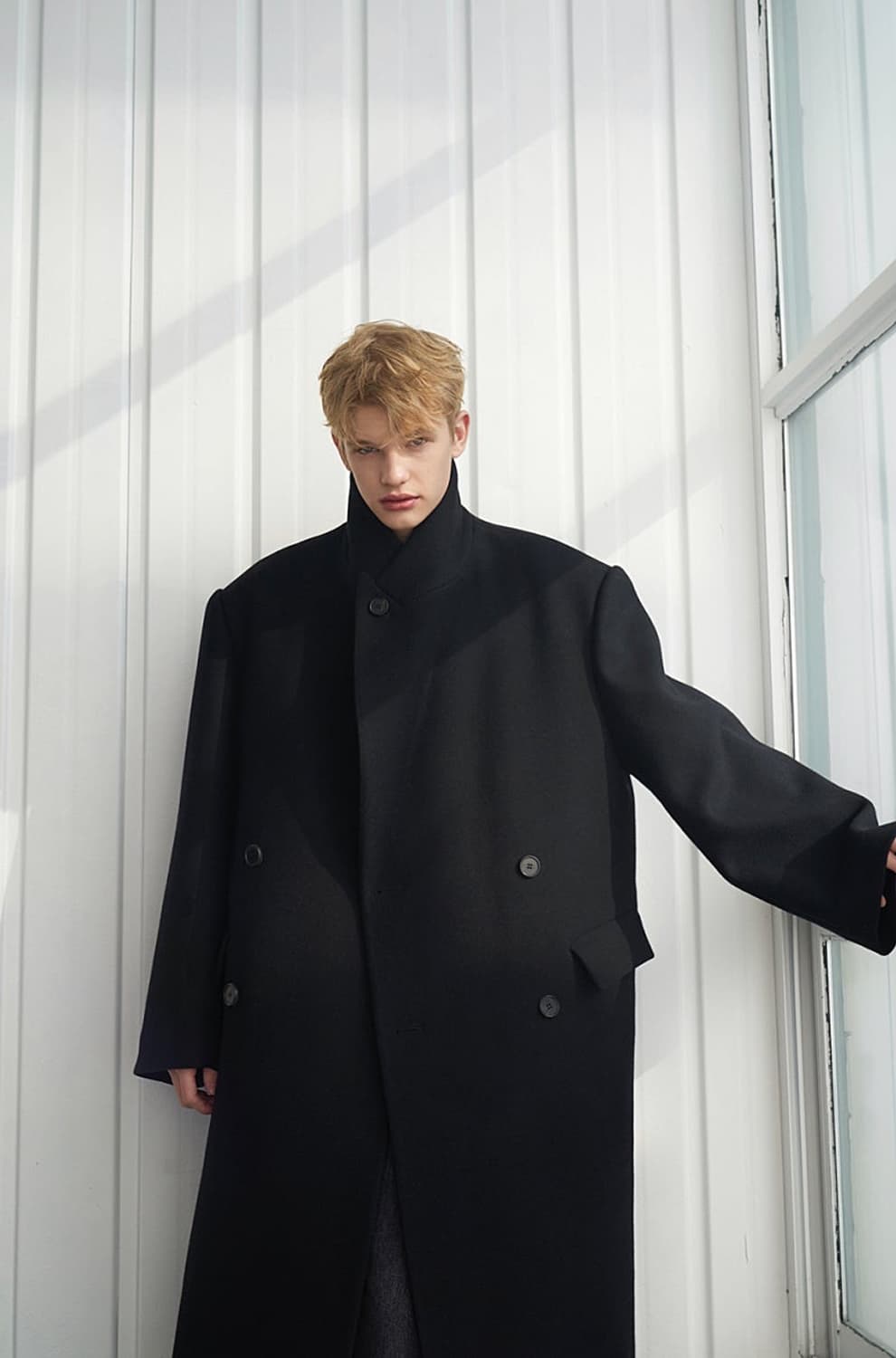 yiyae 더블 코트 블랙 상품이미지5