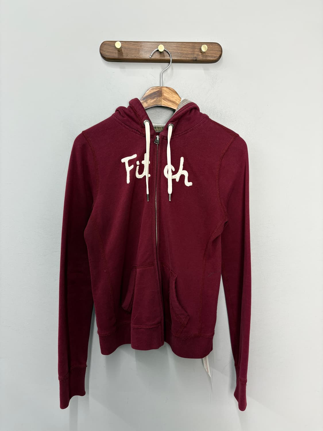 아베크롬비 y2k 버건디 슬림핏 후드집업 A3704 상품이미지2