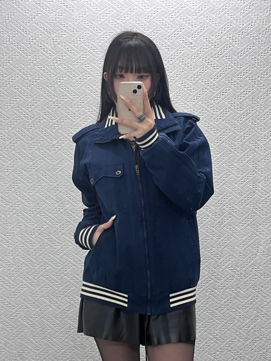 아디다스 흑탭 올드스쿨 레트로 프레피 블루종 자켓 105 C09788 상품이미지2