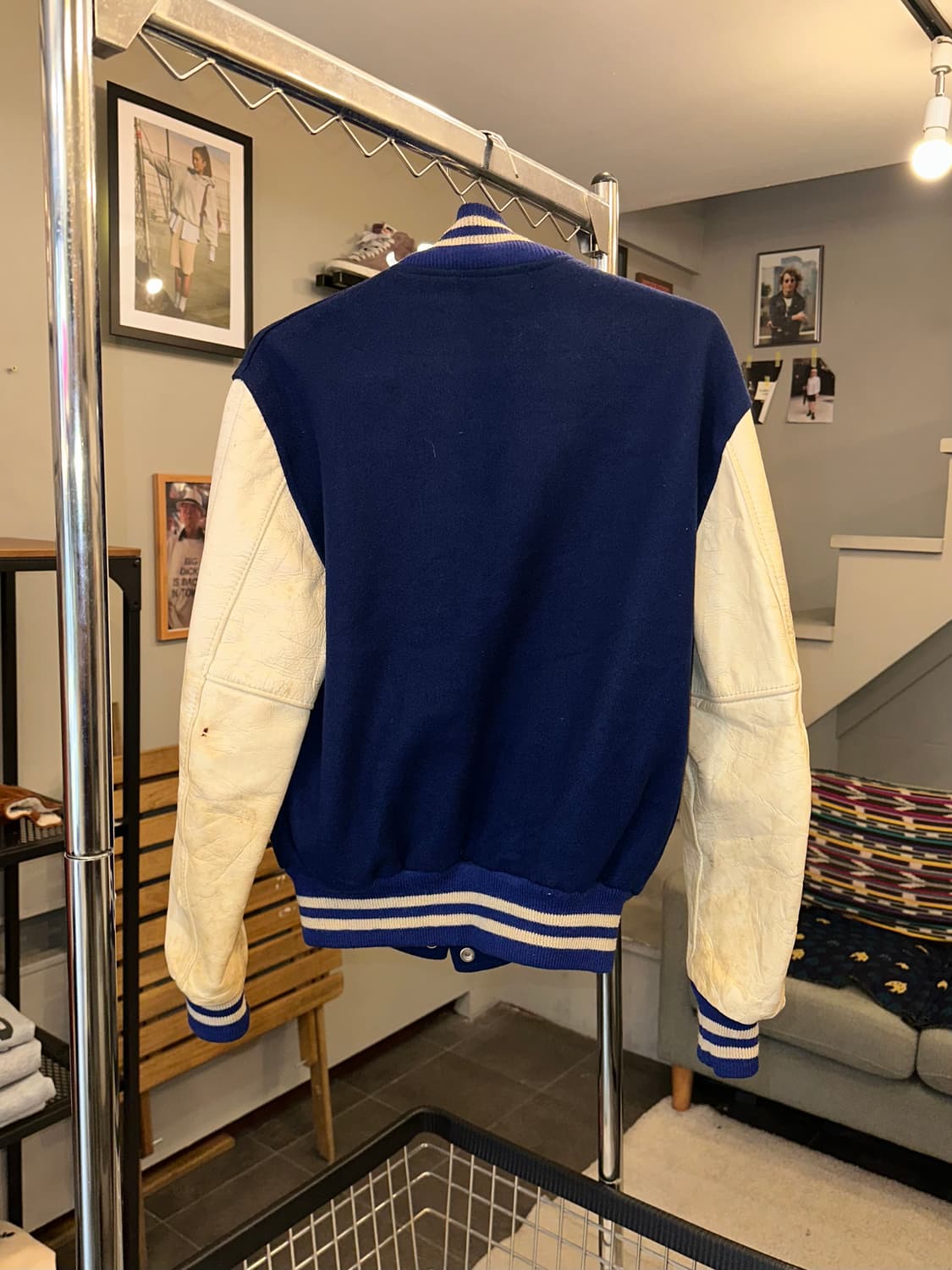 60-70’s Holloway leather varsity jacket 상품이미지9