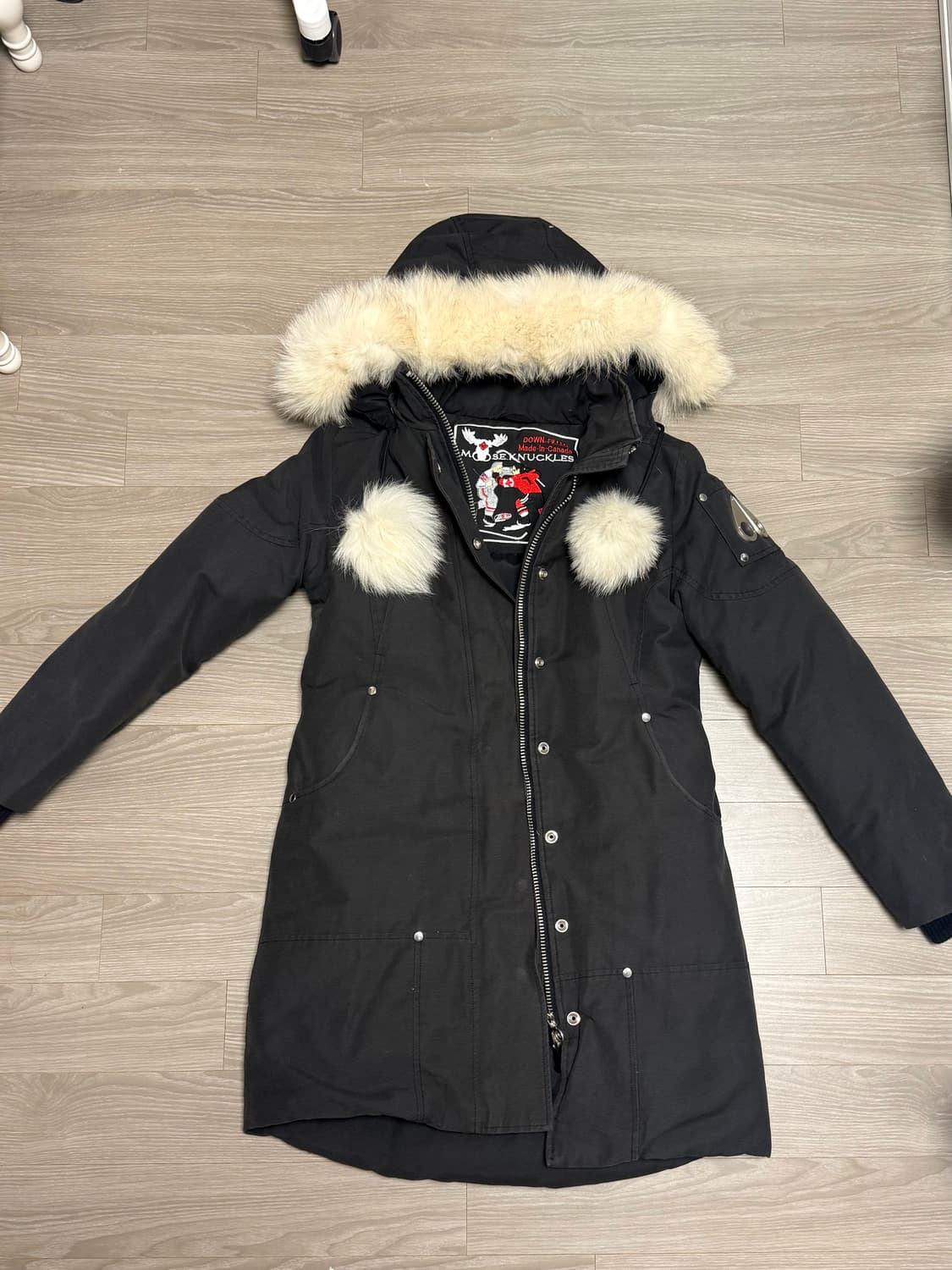 무스너클 여자 롱패딩 (모자부착가능) 상품이미지2