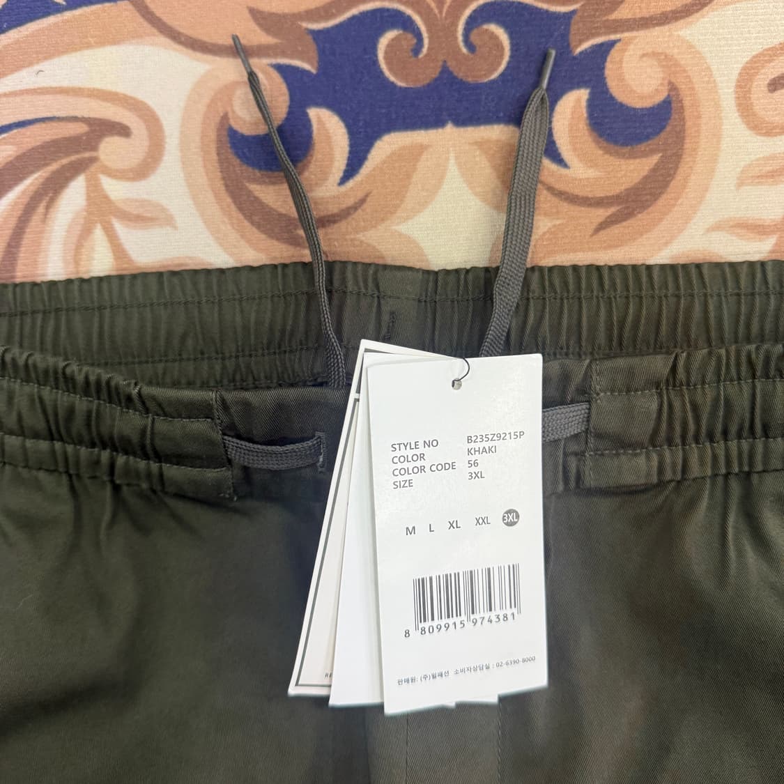 (3XL)버커루 BUCKAROO 코튼 카고 조거팬츠(올리브,새상품) 상품이미지2
