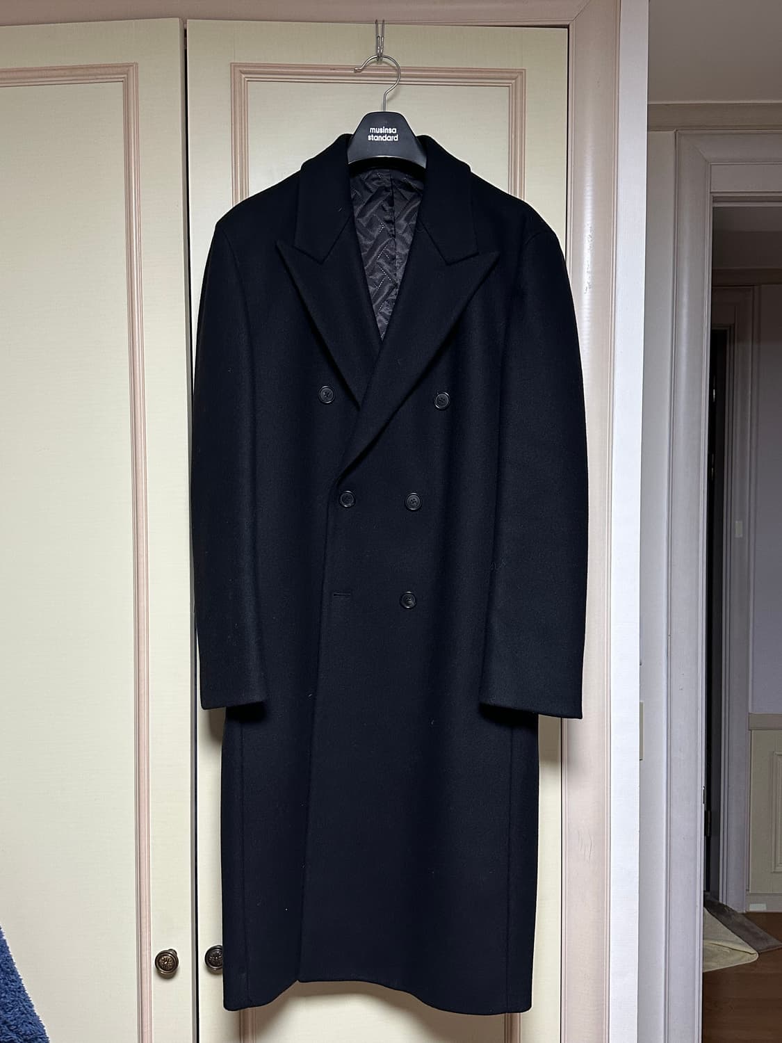 파렌하이트 남성 더블 롱코트 블랙 105 상품이미지1