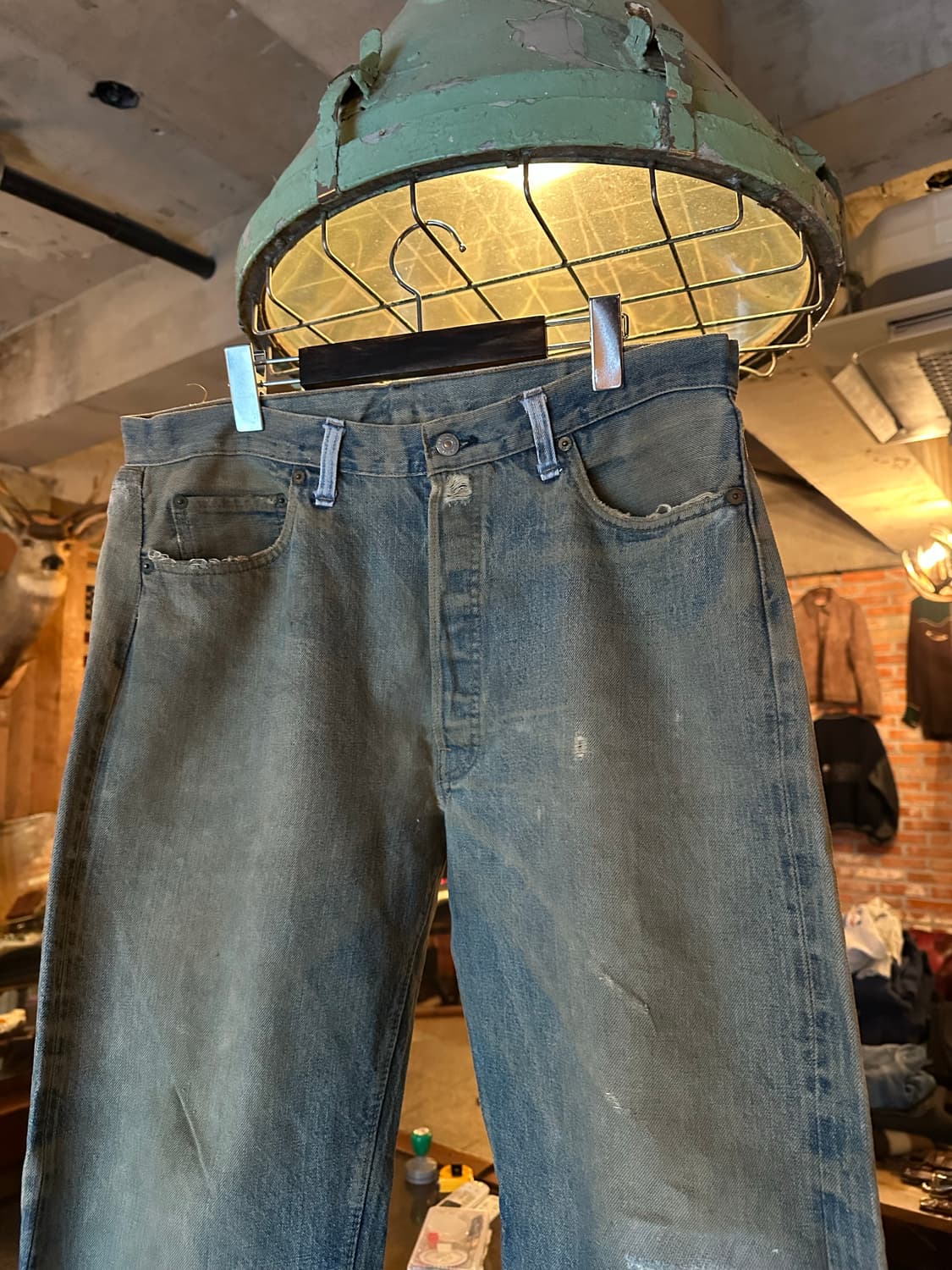 70s USA 빈티지 리바이스 501 6전기 셀비지 데님 팬츠 상품이미지2