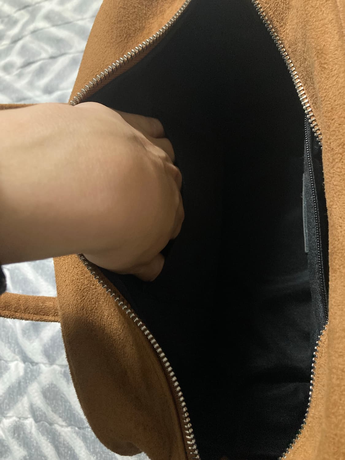 아노에틱 투웨이 스웨이드 토트백 크로스백 브라운 상품이미지9