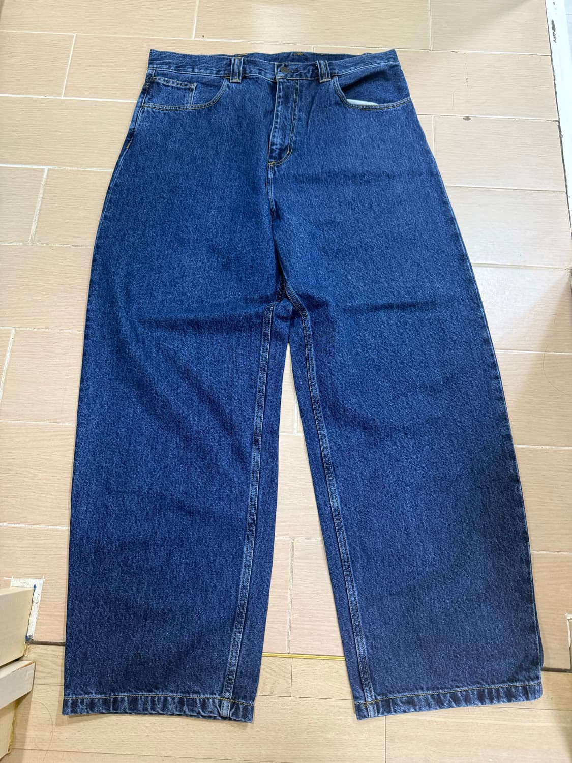 칼하트 WIP 브랜돈 팬츠 블루 스톤 워시드 상품이미지1