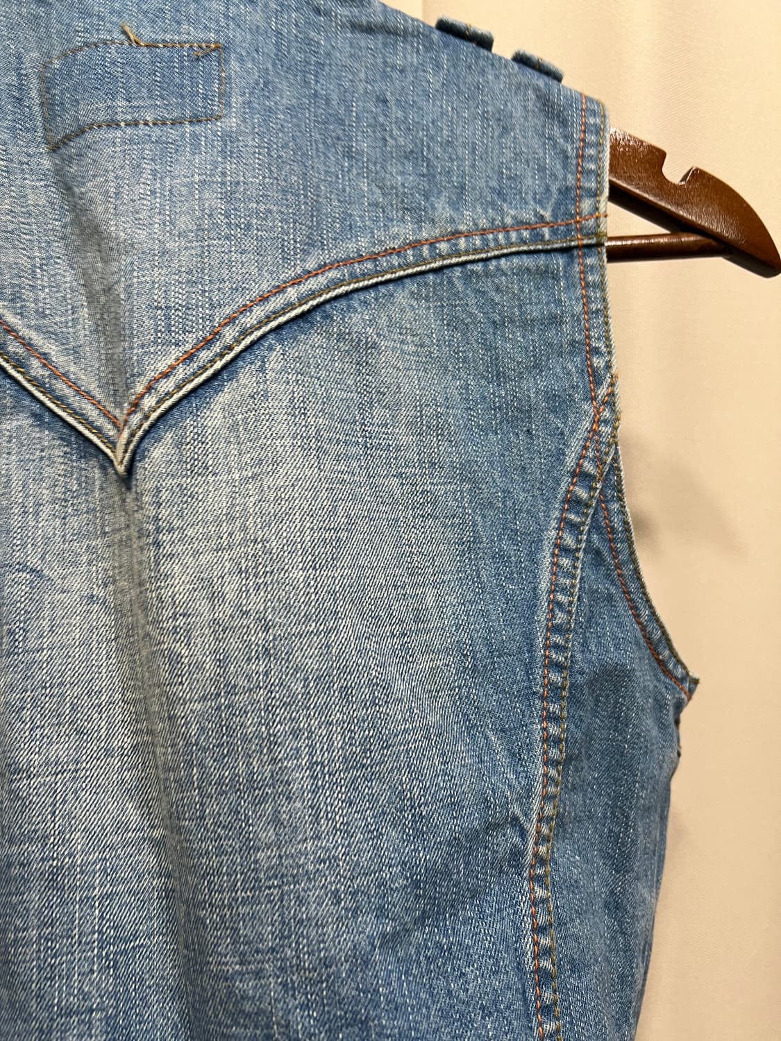 빈티지 여성 멀티포켓 데님 베스트 자켓  상품이미지7