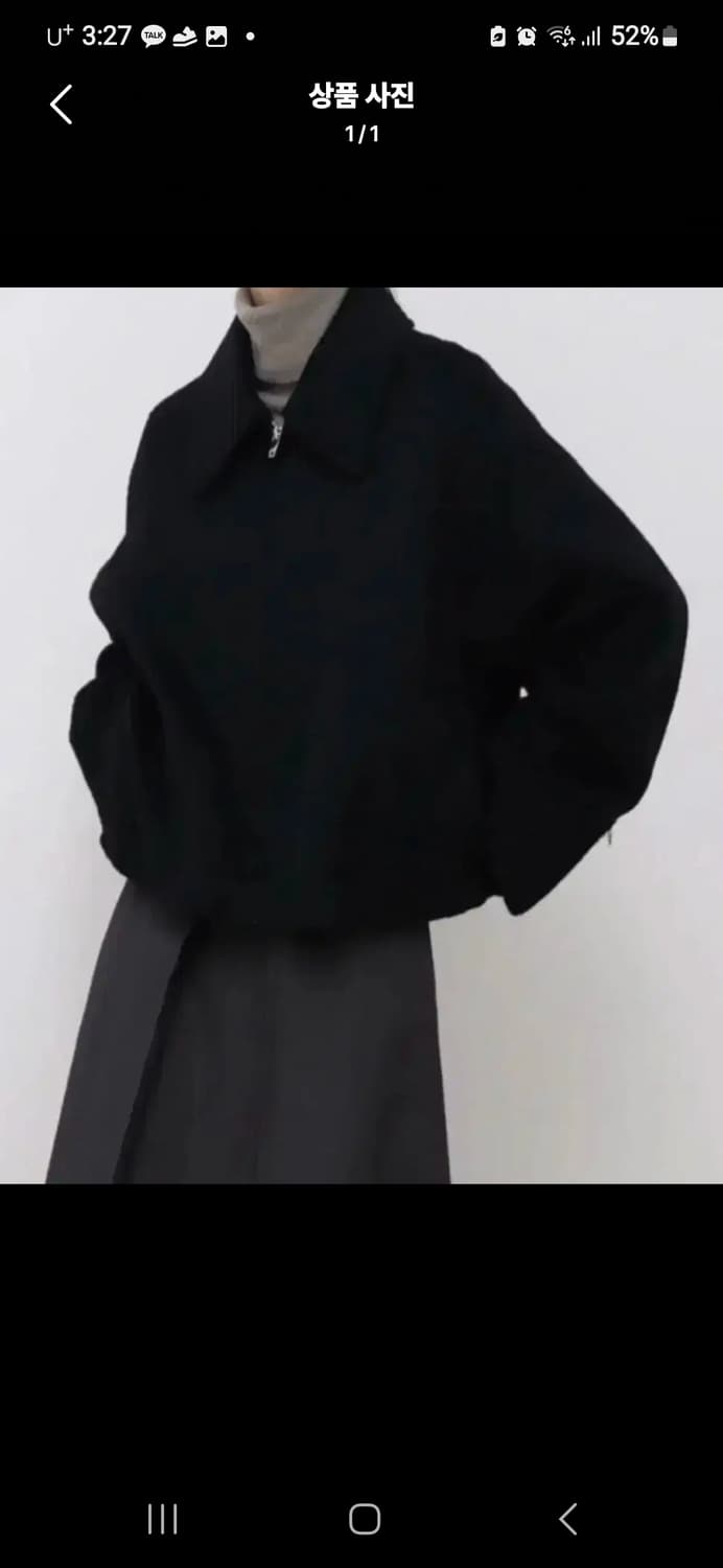 22fw 트리밍버드 트라움 숏코트 블랙 상품이미지1