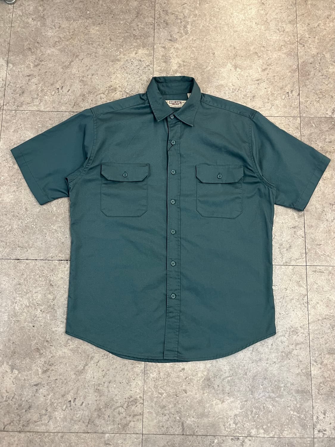 빈티지 BIG MAC 워크 반팔 셔츠 그린 M #csz3902 상품이미지4