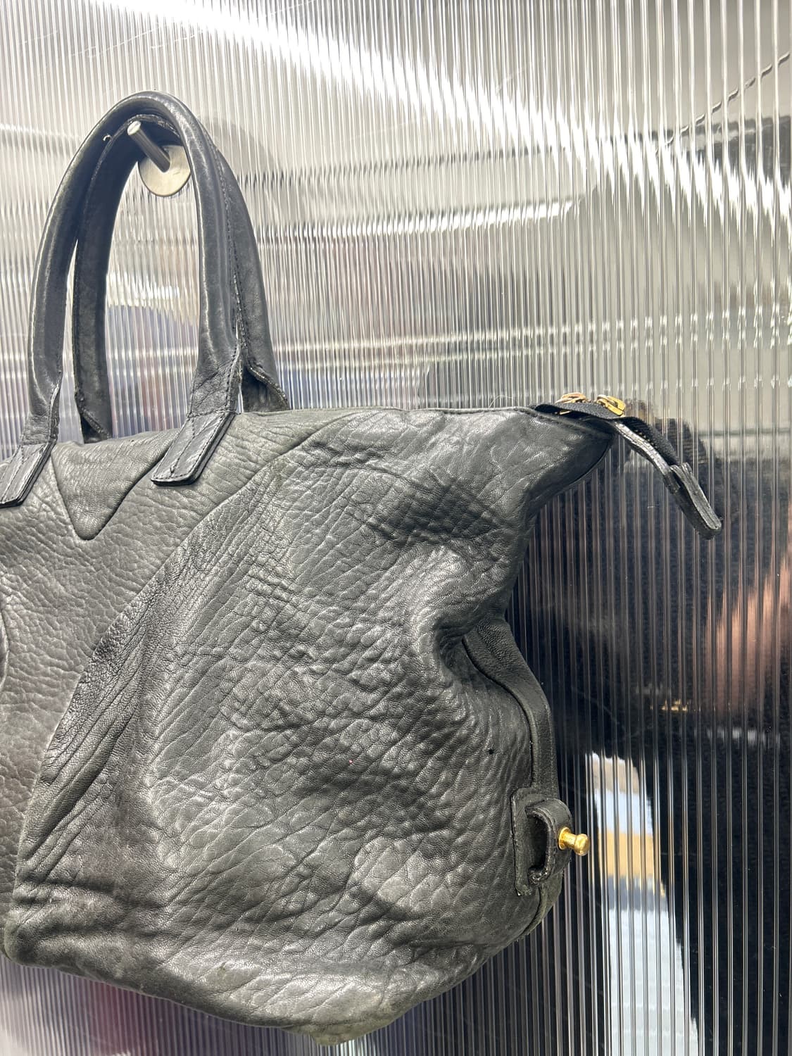 블랙 투웨이 레더백 상품이미지3