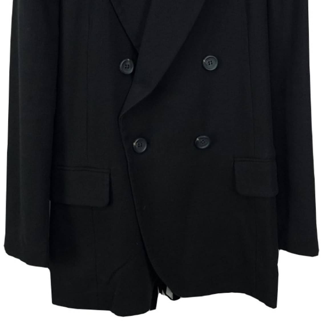 [오즈세컨] 노치드 라펠 더블 블레이저 블랙 M19049 상품이미지5
