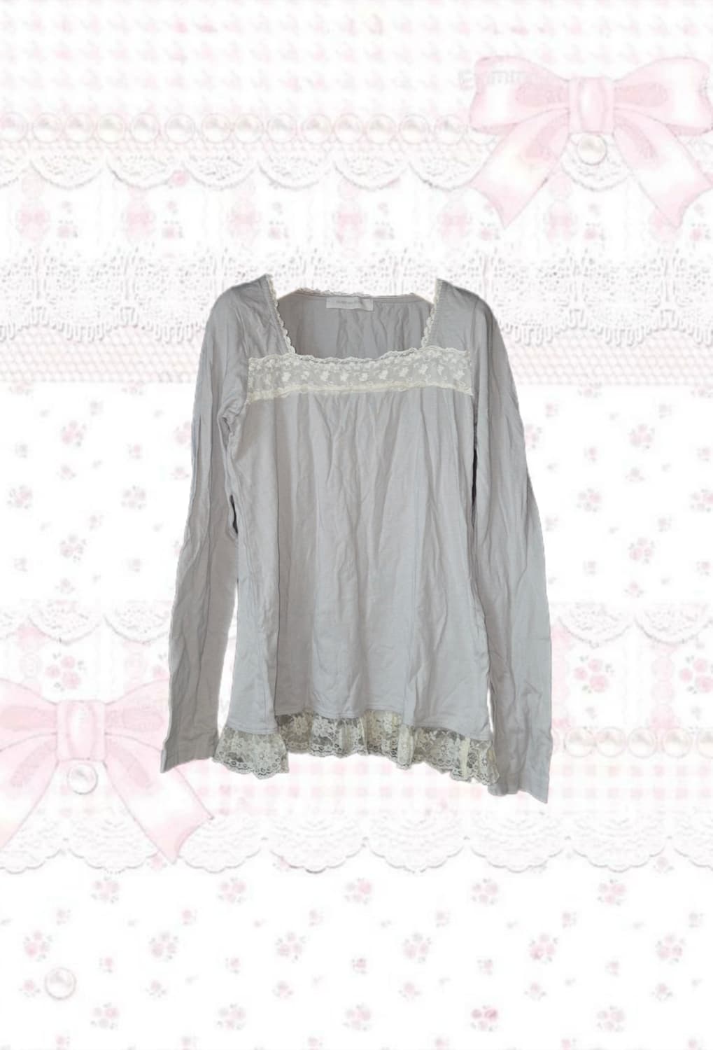 빈티지 모리 레이스 상의 상품이미지1