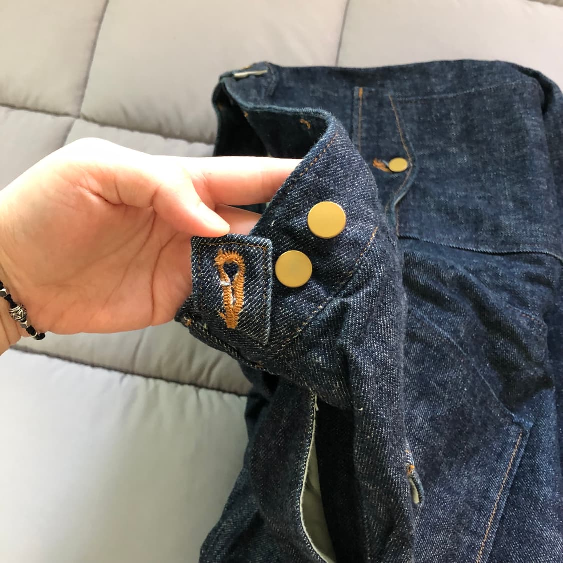 Malle chambre de charme 벌룬 생지 데님 팬츠 상품이미지5