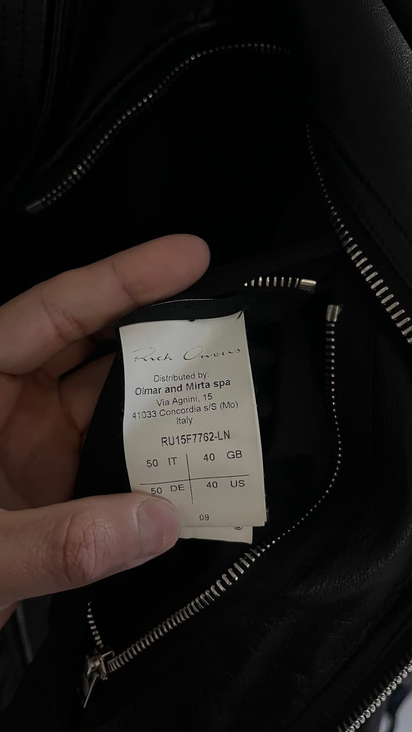 릭오웬스 몰리노 레더자켓 램스킨 상품이미지8