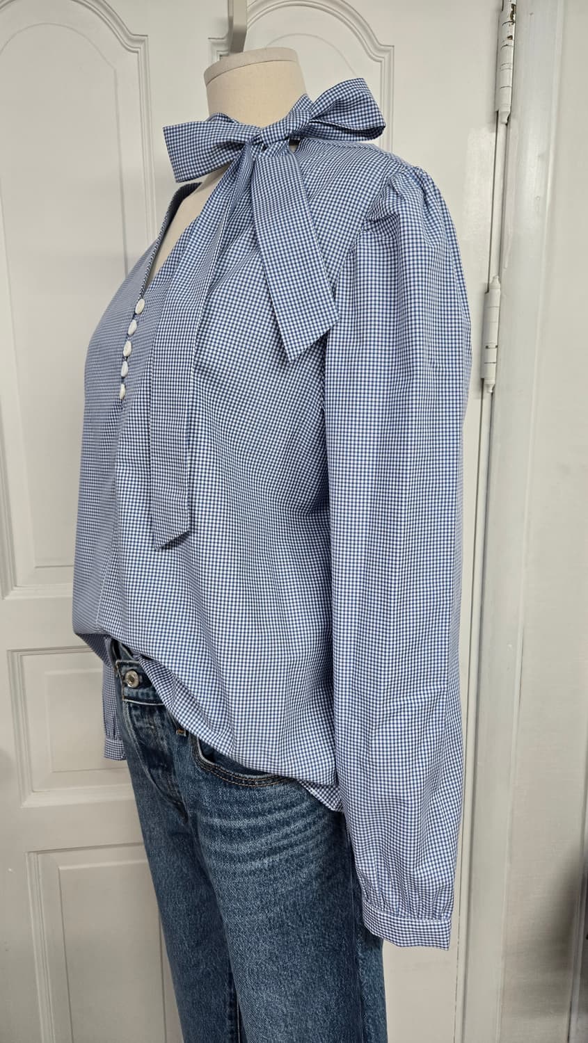 새상품)프레부아 타이블라우스 상품이미지5