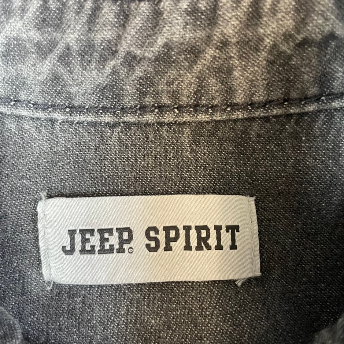 지프 빈티지 흑청 자수패치 데님셔츠 S 상품이미지4