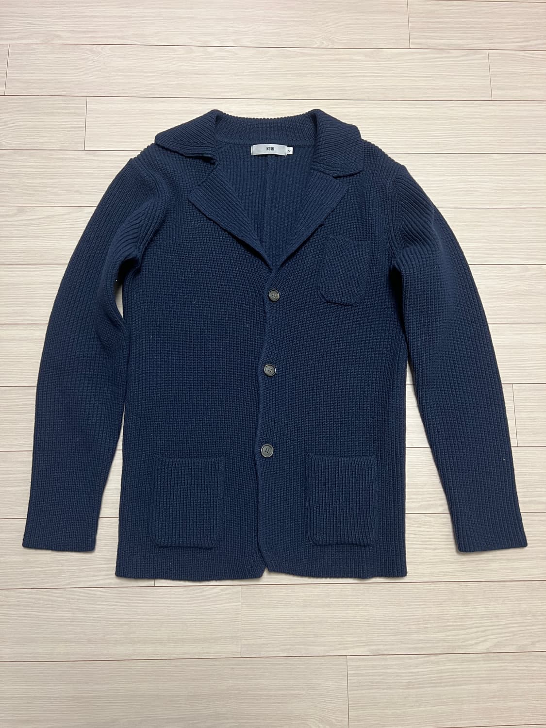 K516 울 니트 가디건 네이비 / L / 클래식 버튼 가디건  상품이미지1