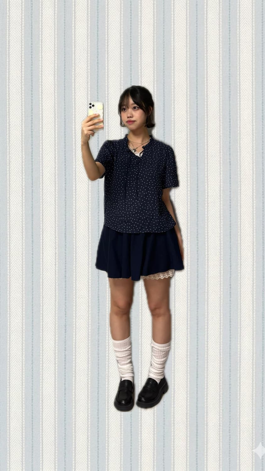 땡땡이 데이트룩 상품이미지2