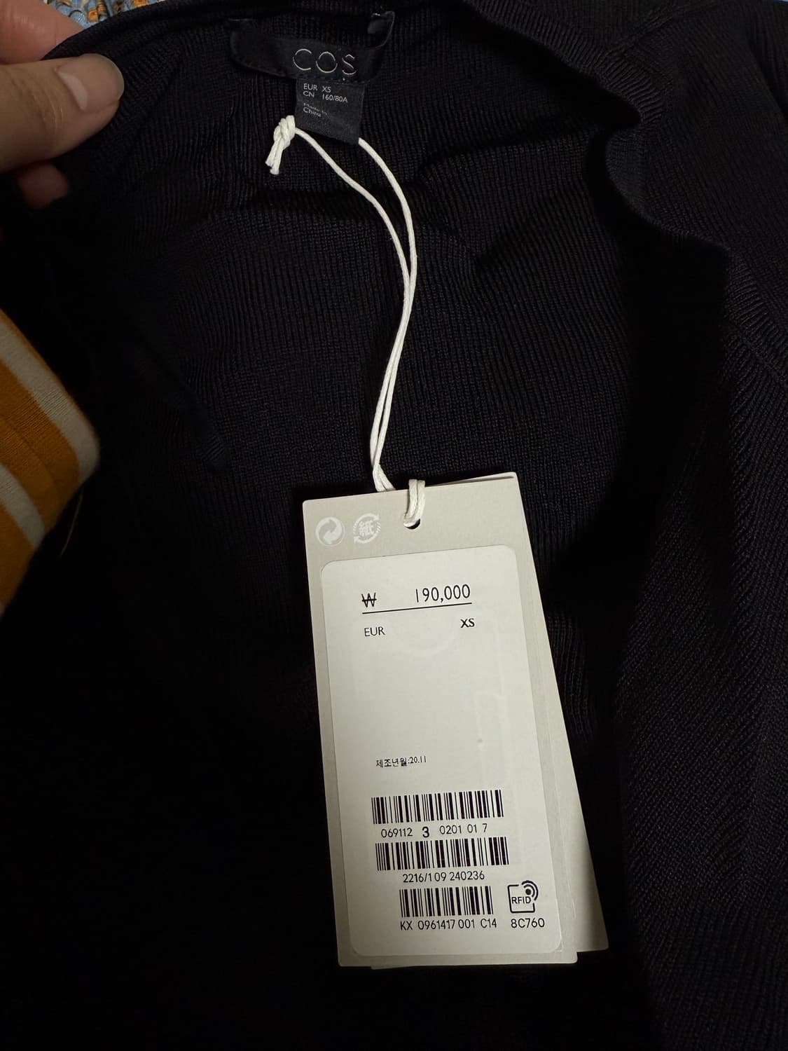 COS 코스 애시베트릭 니트 랩 드레스 새상품 상품이미지5