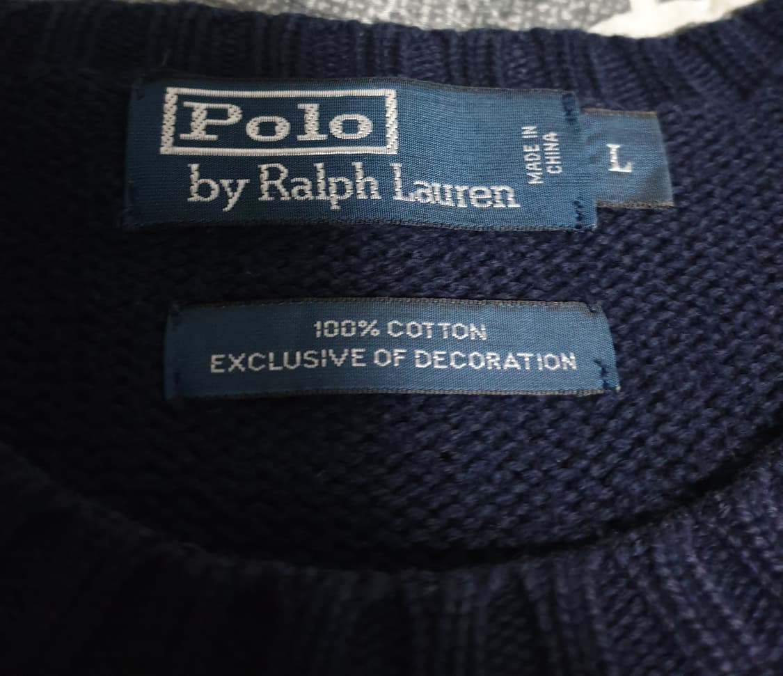 폴로랄프로렌 코튼 니트 네이비 (L) 상품이미지3