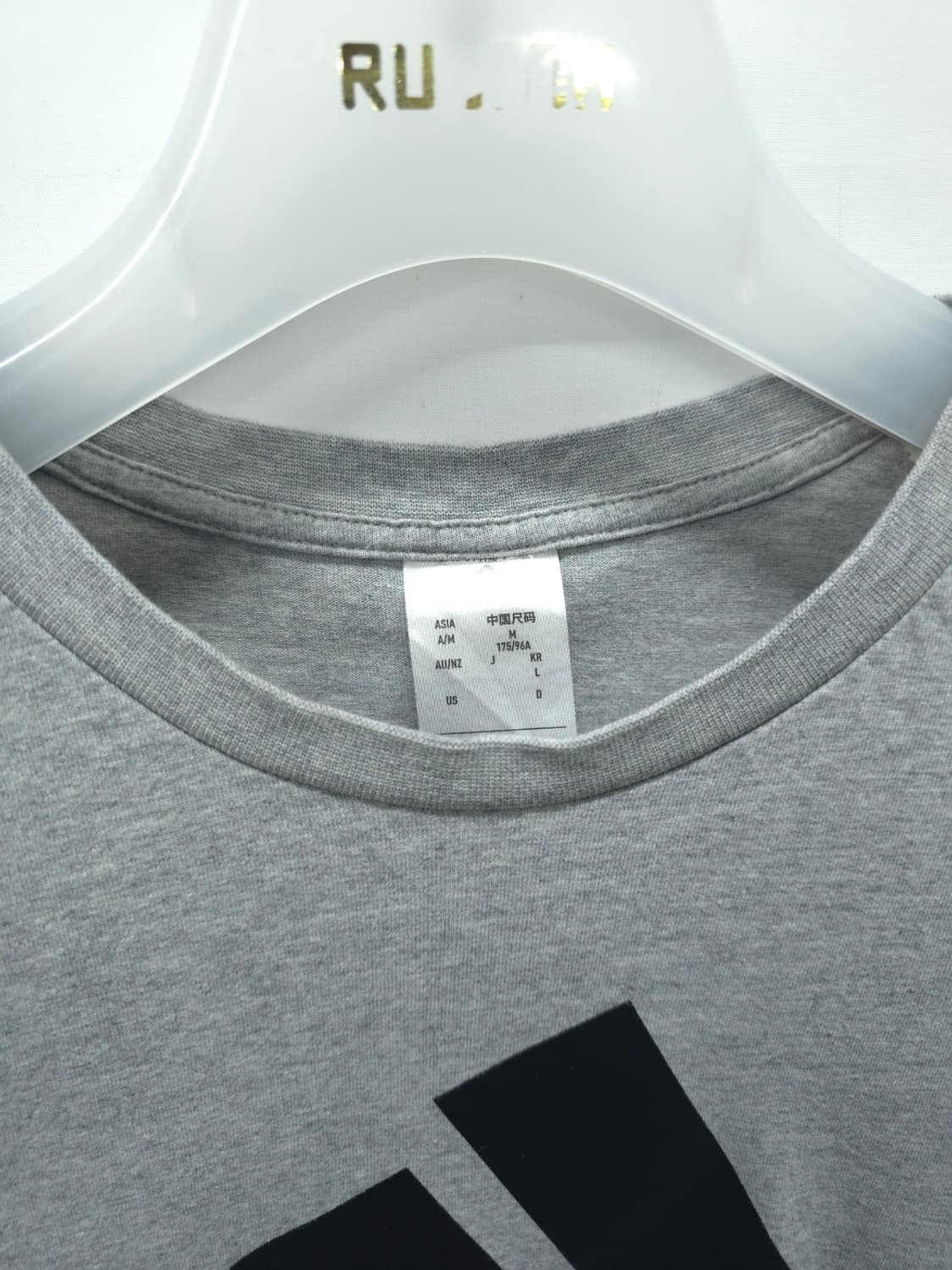 아디다스 빅로고 멜란지 그레이 반팔 티셔츠 (95) 상품이미지4