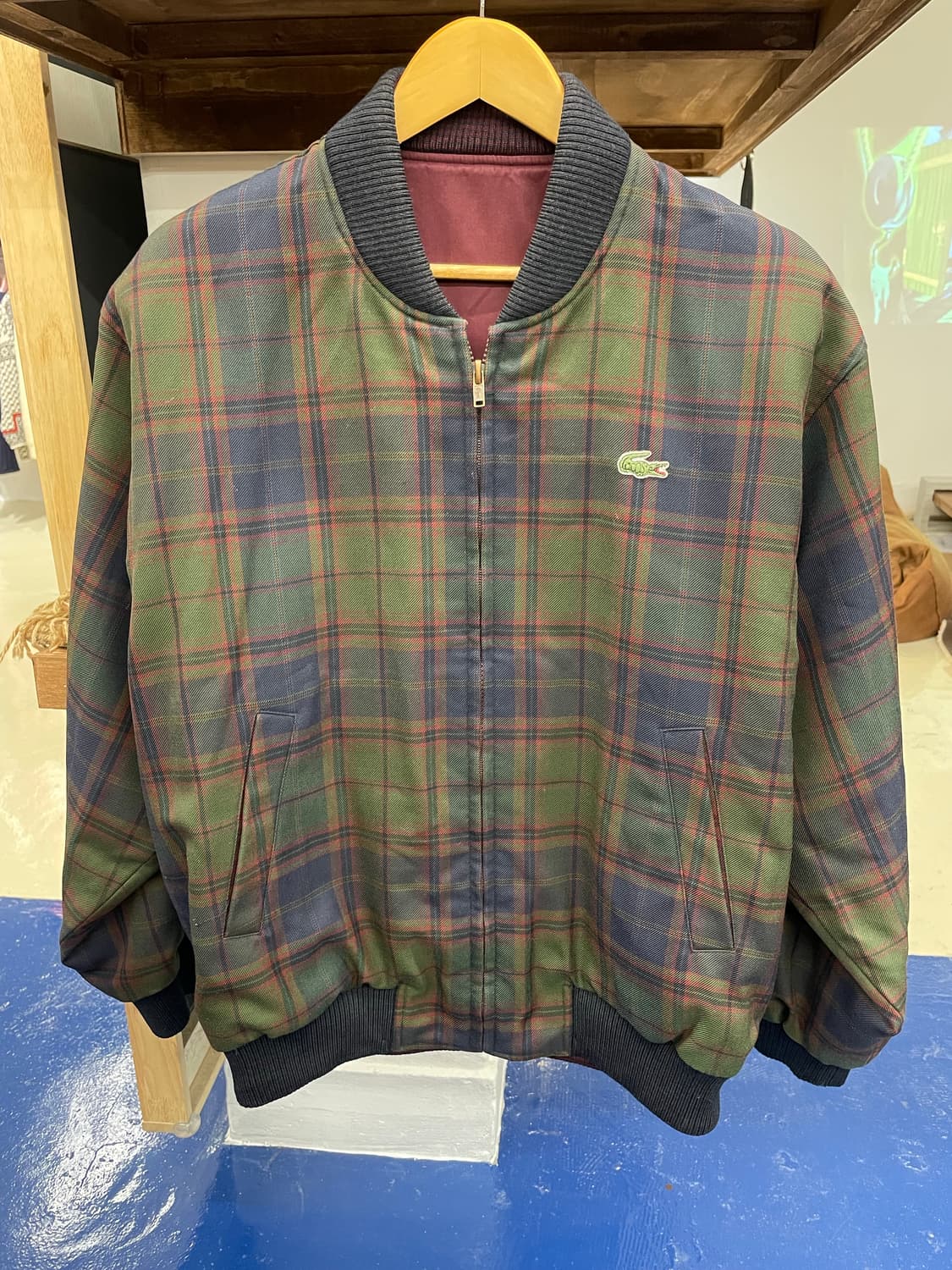 1990s Lacoste 라코스테 리버시블 체크 자켓 상품이미지5