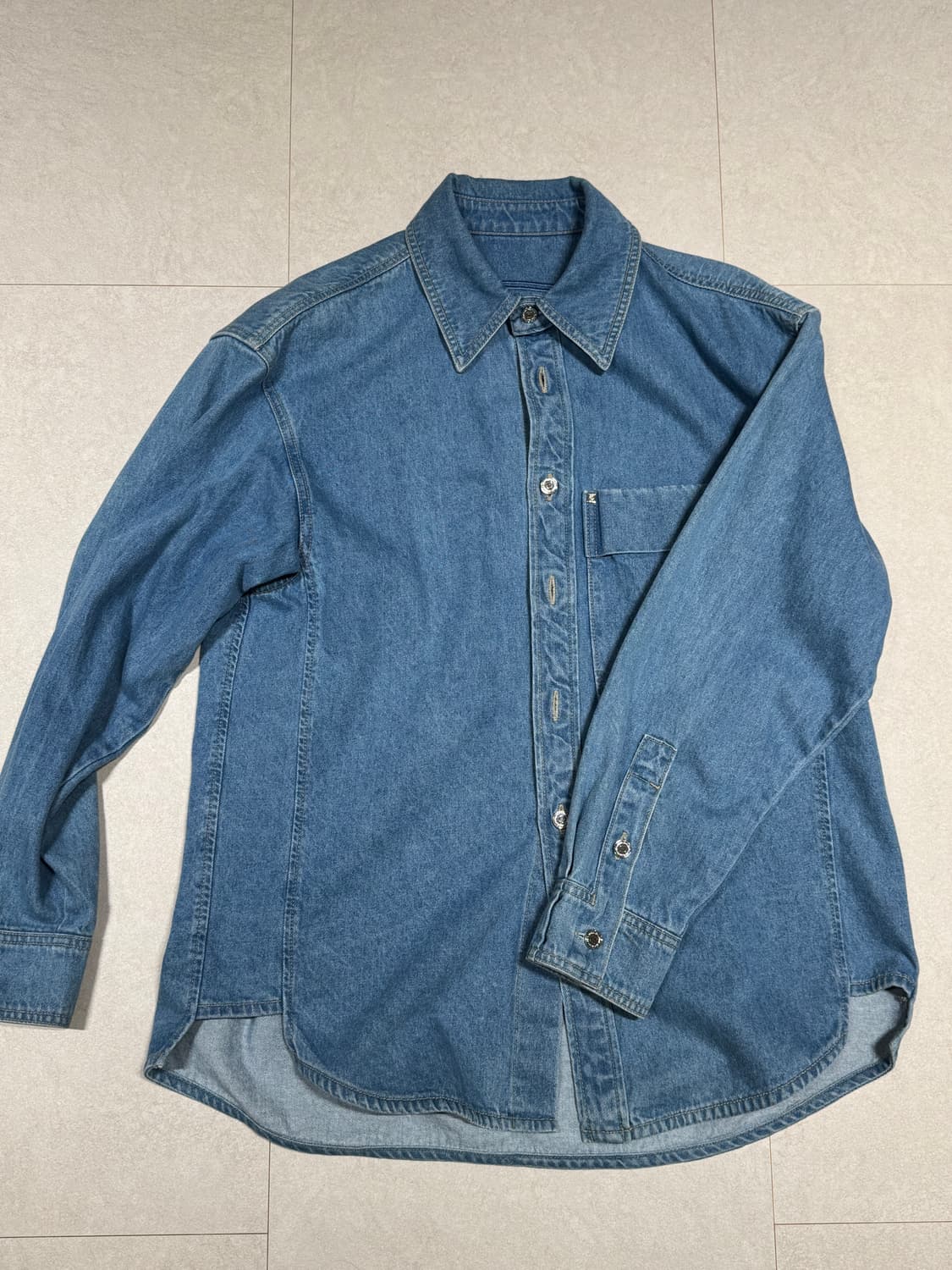 우영미 데님 셔츠 48 상품이미지1