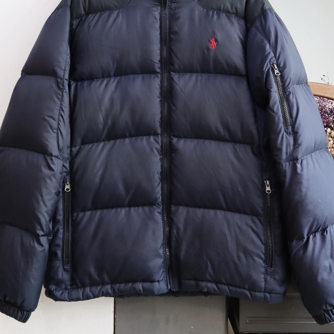 폴로 네이비 푸퍼 다운패딩  가슴 59 기장 71 어깨 상품이미지3