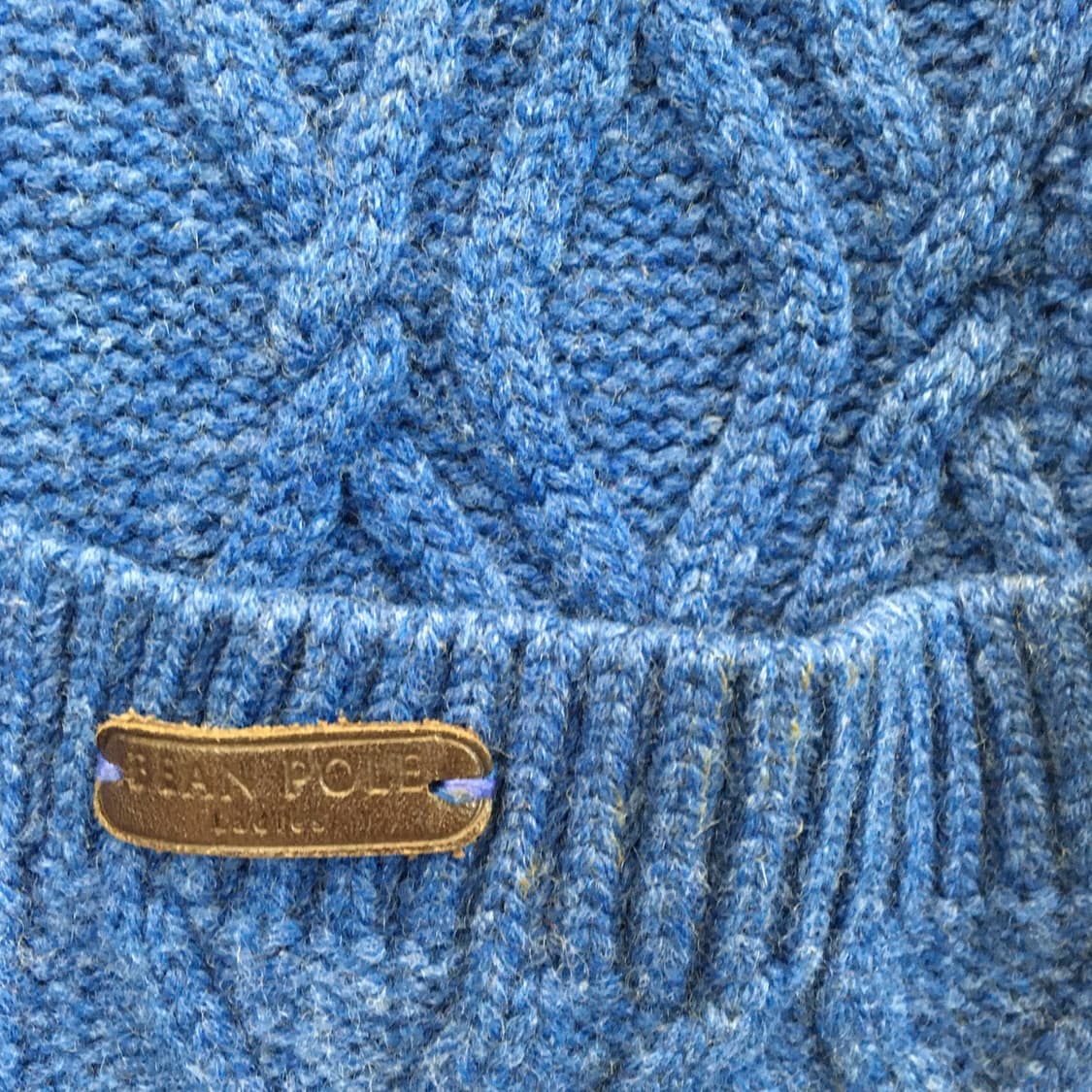 빈폴 케이블 울 후드니트 롱가디건 100 코발트블루  상품이미지2