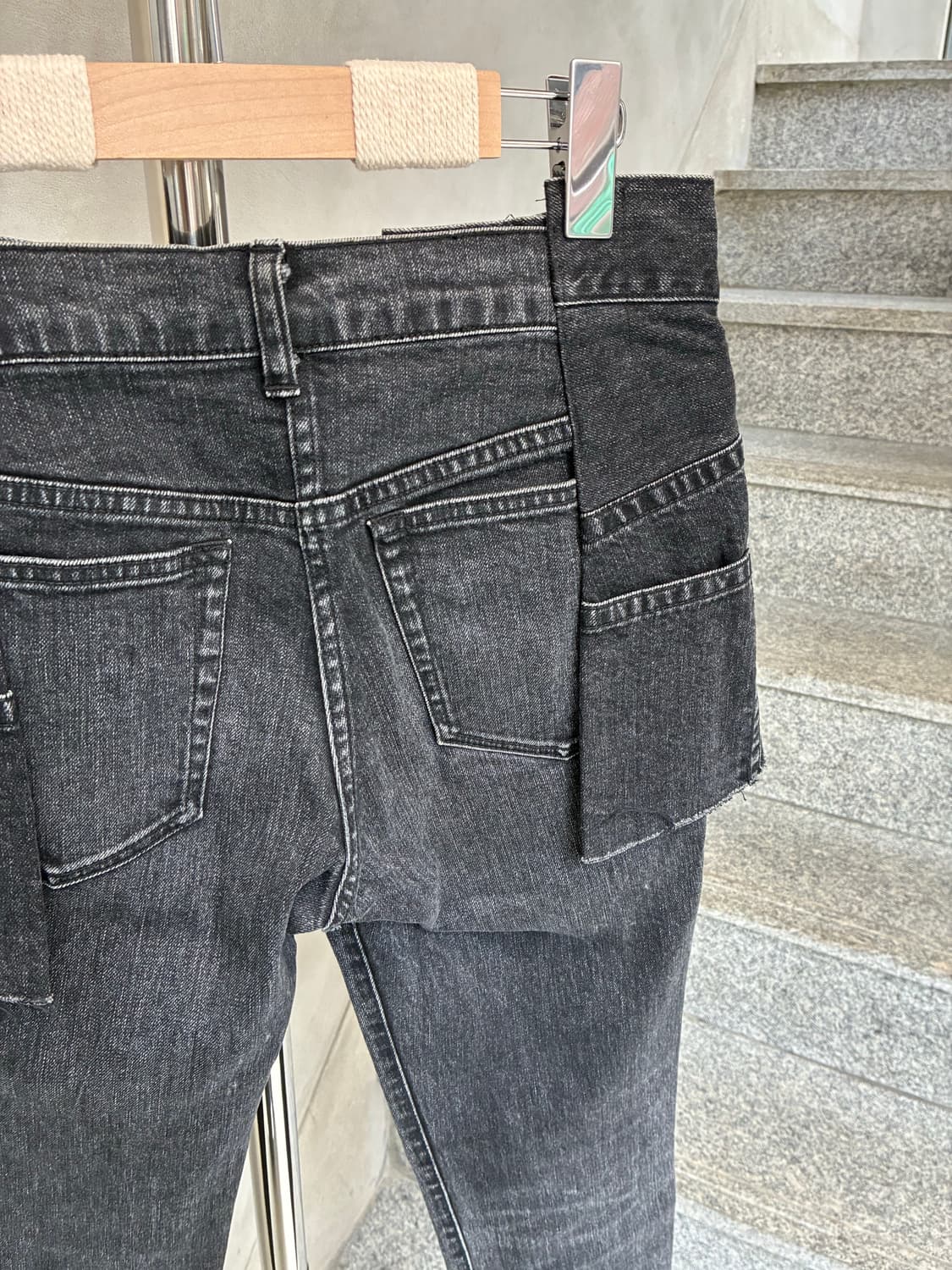 사카이 도킹 데님 팬츠 스커트 상품이미지7