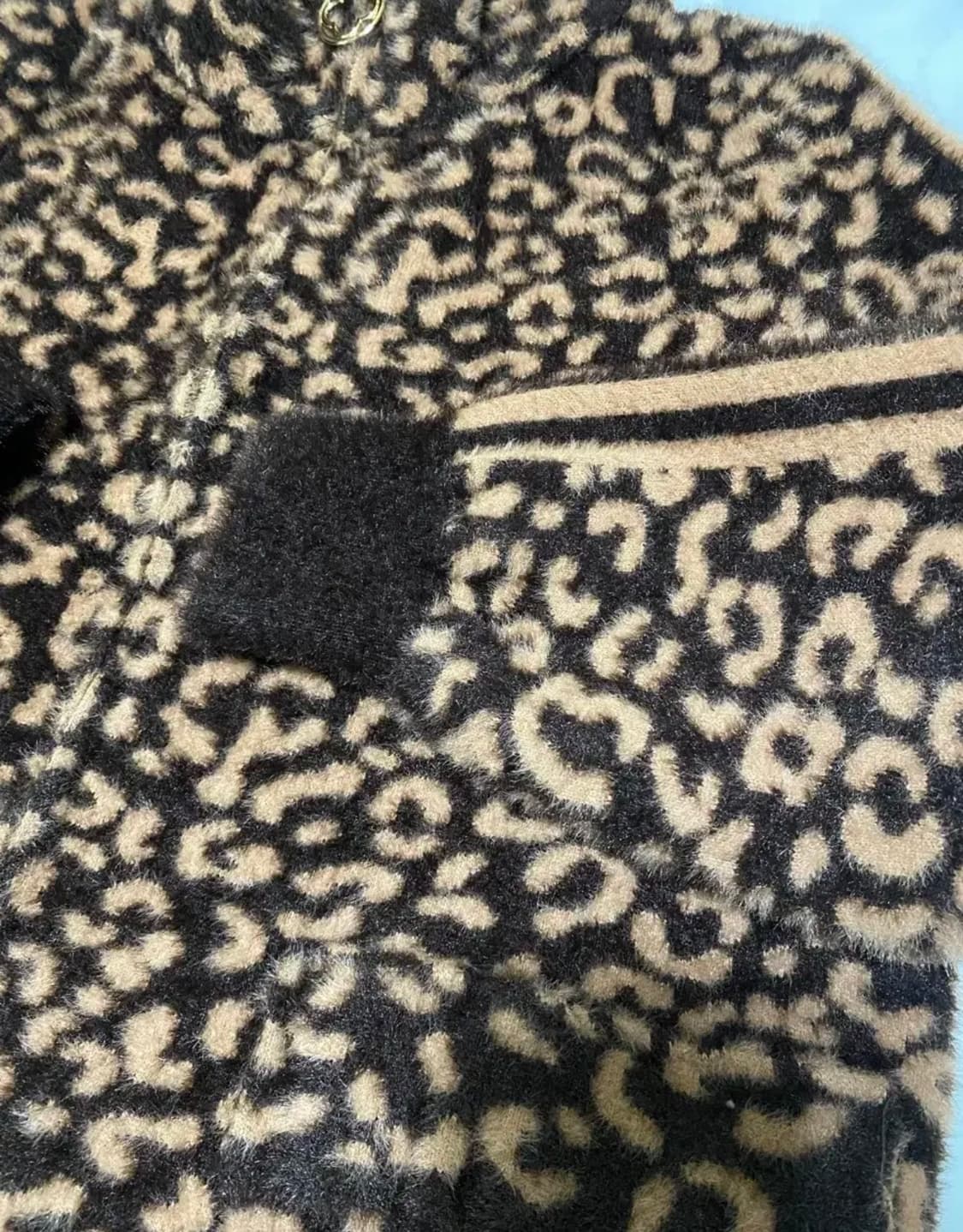 여성 퍼 자켓 후리스 자켓 여성 95 레오파드 히피 표범 무늬 상품이미지5