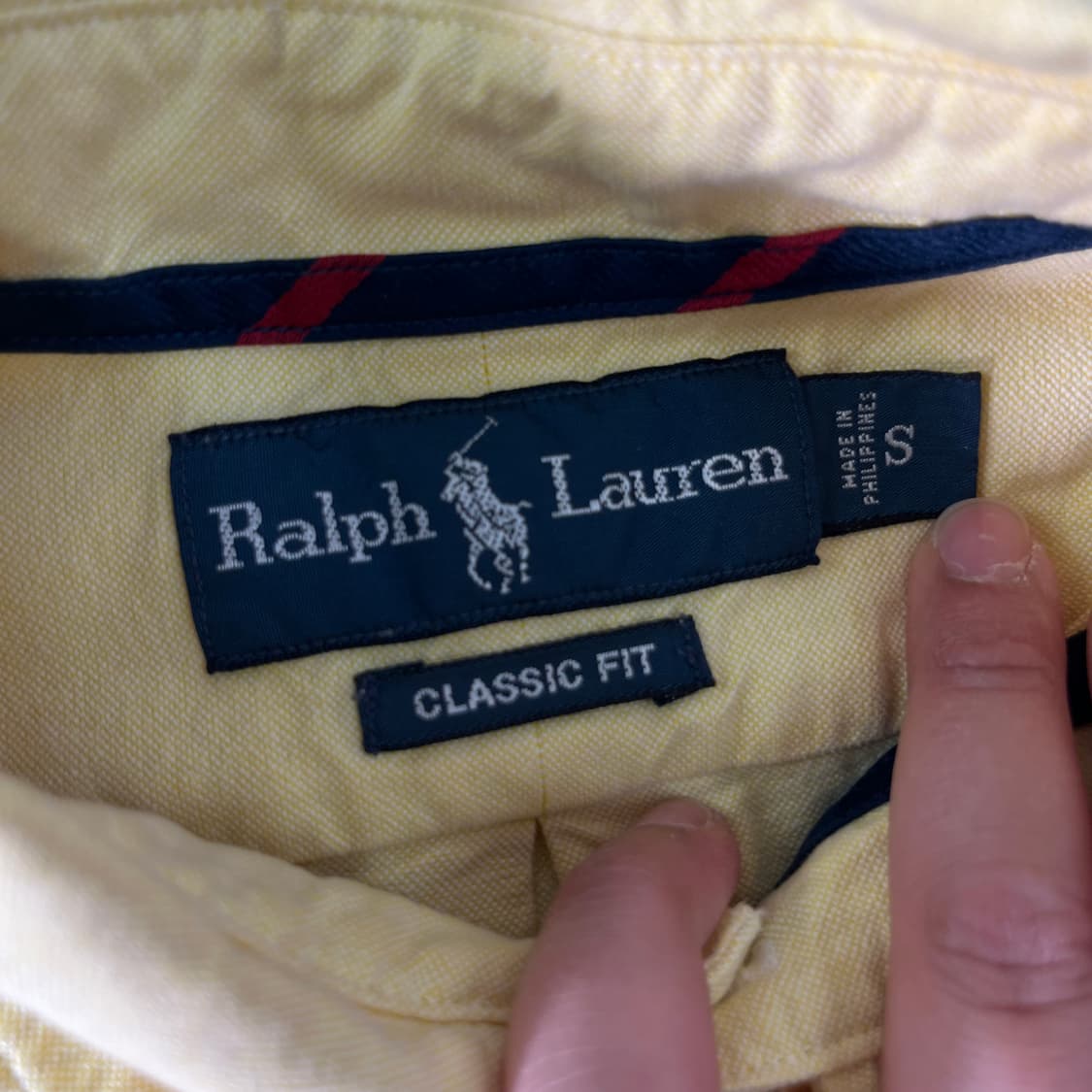 100 폴로랄프로렌 옐로우 코튼 셔츠 상품이미지4